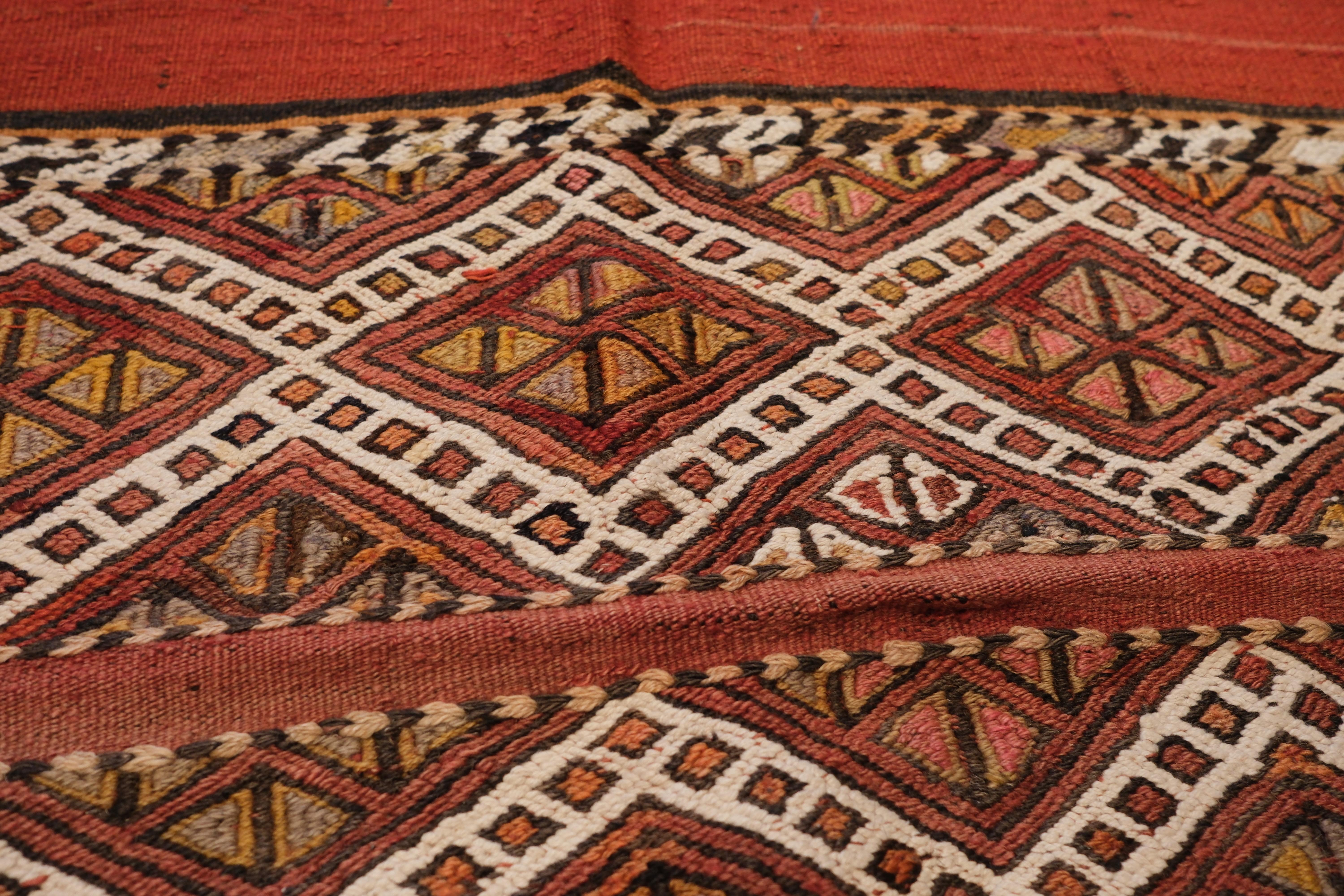 Antiker Malatya Chuval Kilim Cuval Teppich Nomadischer Anatolischer Natürlicher Türkischer Teppich (20. Jahrhundert) im Angebot