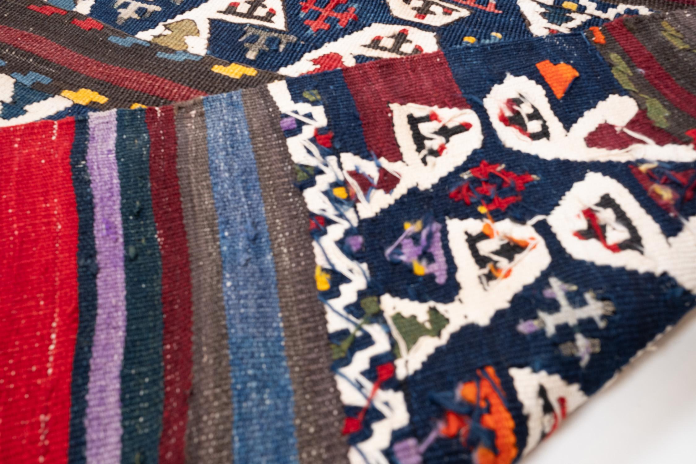 Antique tapis Kilim Malatya, laine Chuval Mat Anatolian Turkish Carpet Bon état - En vente à Tokyo, JP