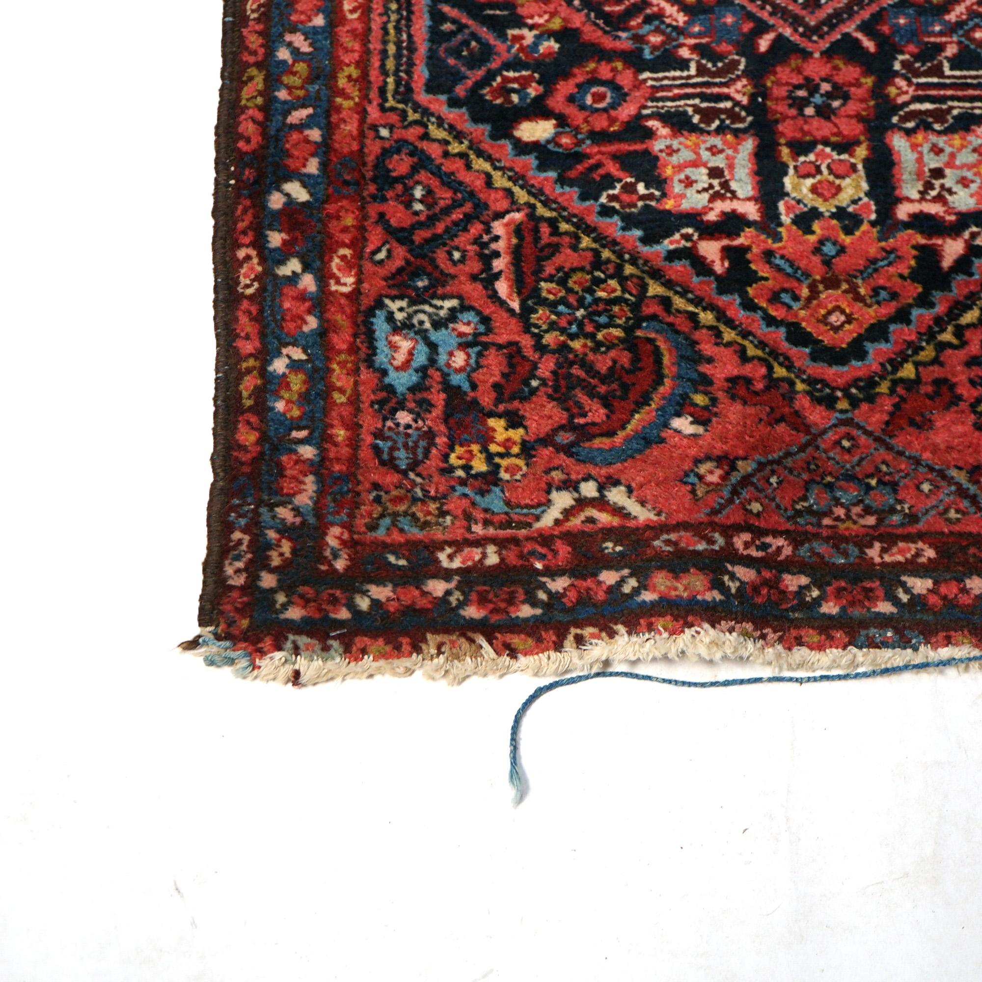 20th Century Antique Malayar Oriental Wool Throw Rug Circa 1920 For Sale