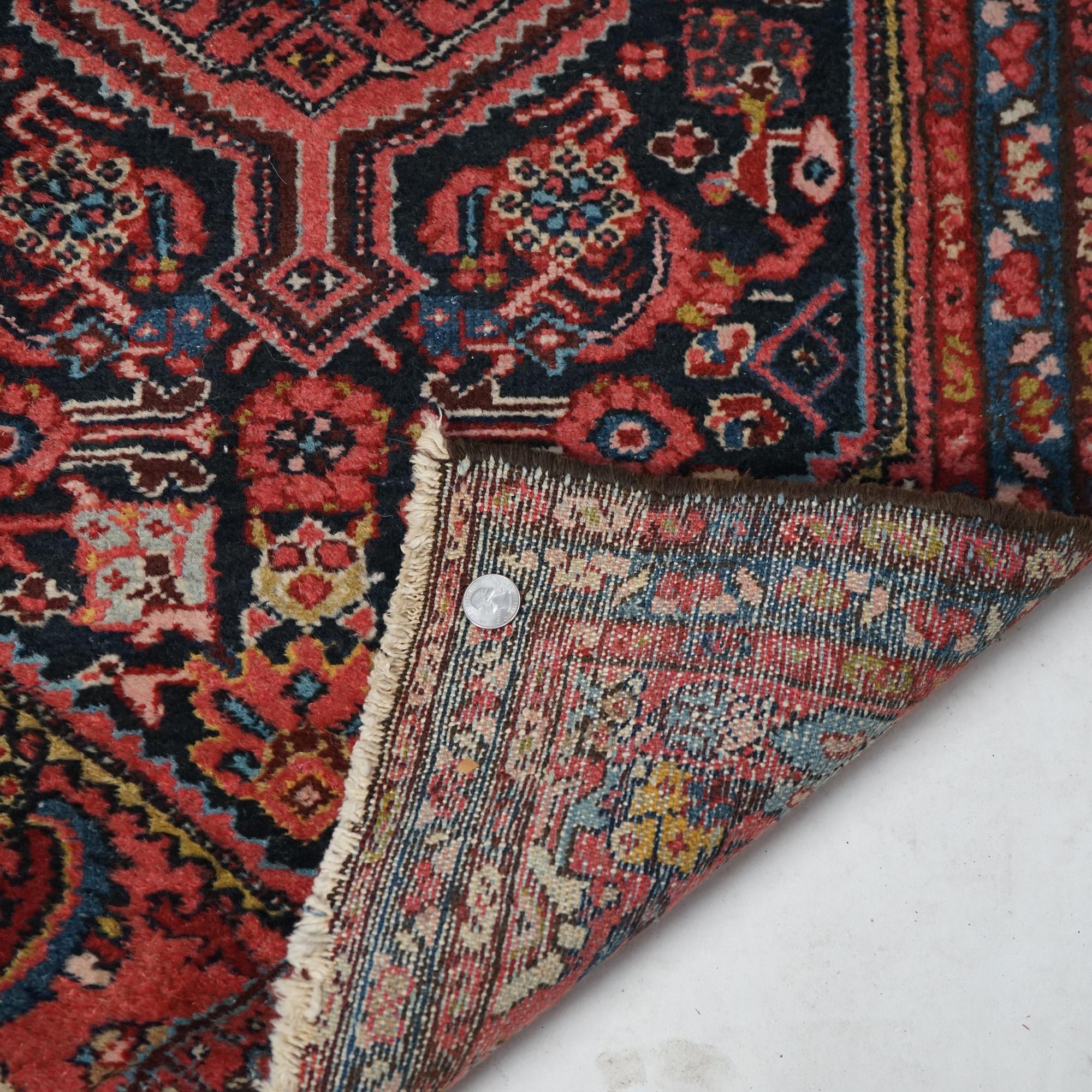 Antique Malayar Oriental Wool Throw Rug Circa 1920 For Sale 4