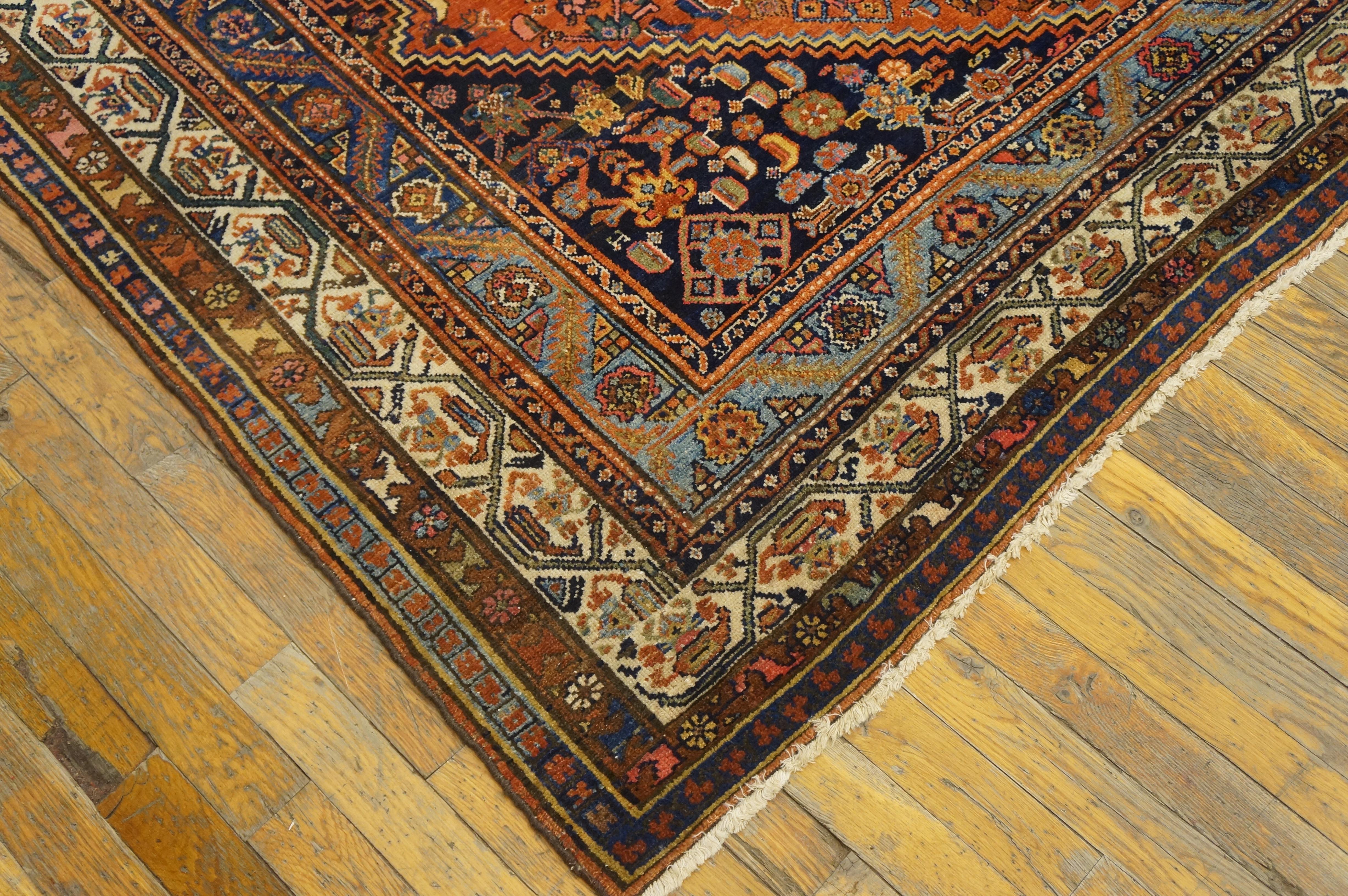 Hand-Knotted Early 20th Century Persian Malayer Carpet ( 9'3