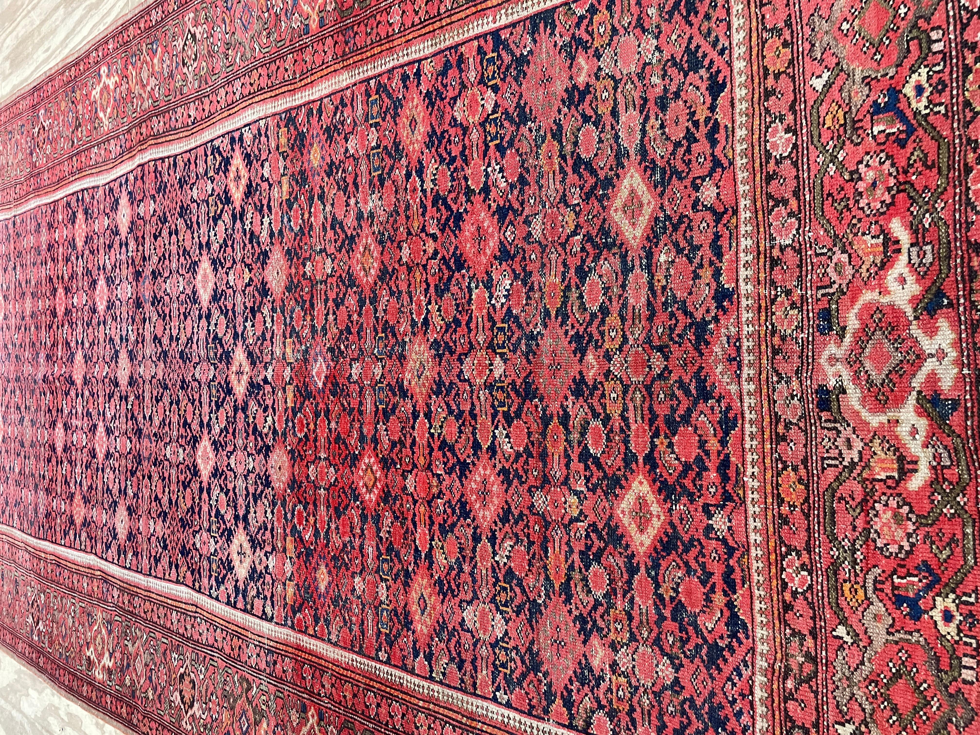 Hand-Knotted Antique Malayer Carpet For Sale
