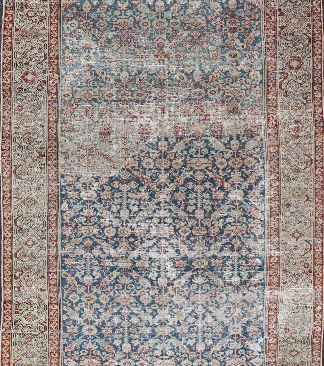 Antiker Malayer Gallery Teppich mit subgeometrischem Design 6'5 x 13'7 im Angebot 3