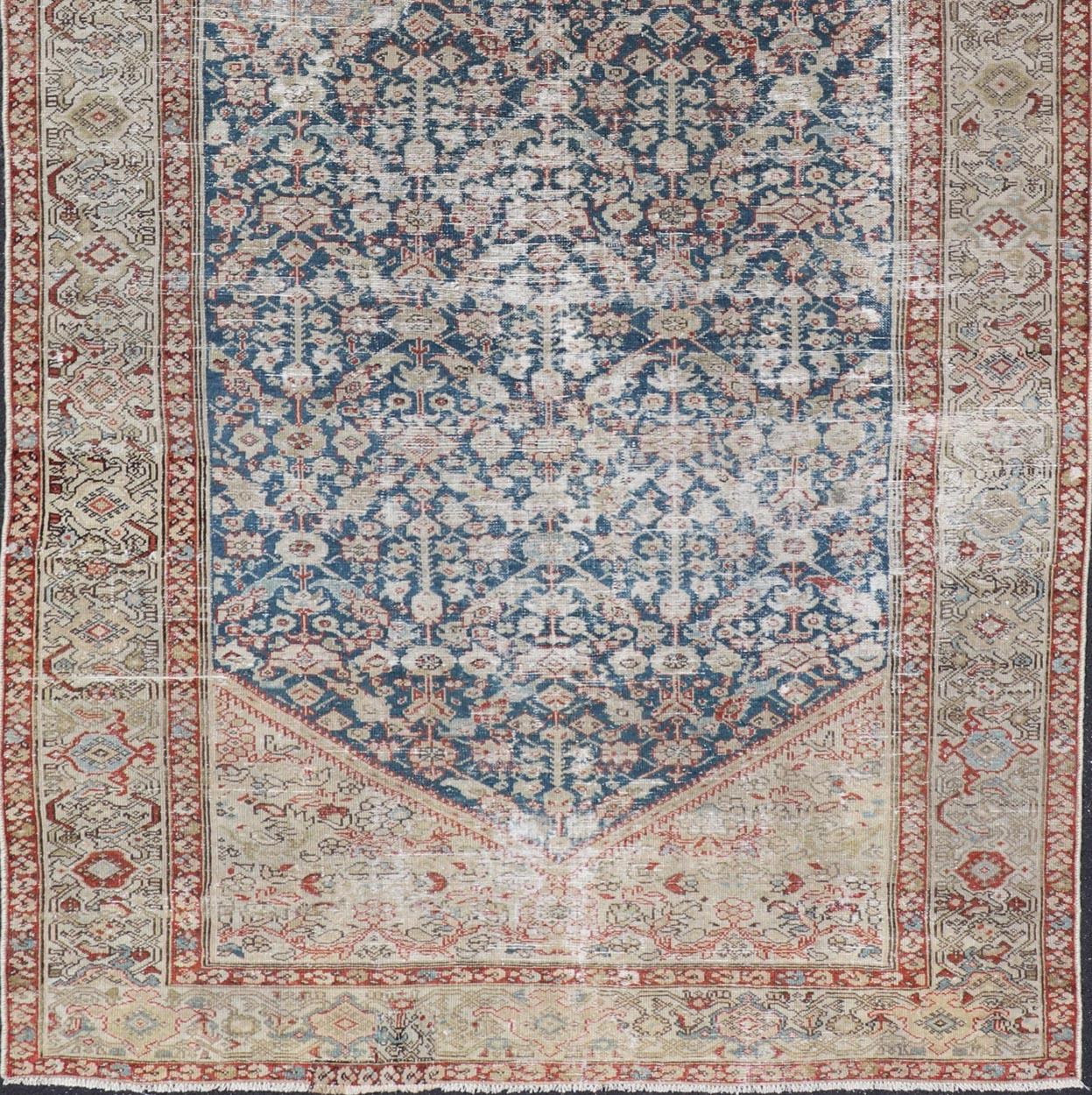 Antiker Malayer Gallery Teppich mit subgeometrischem Design 6'5 x 13'7 im Angebot 4