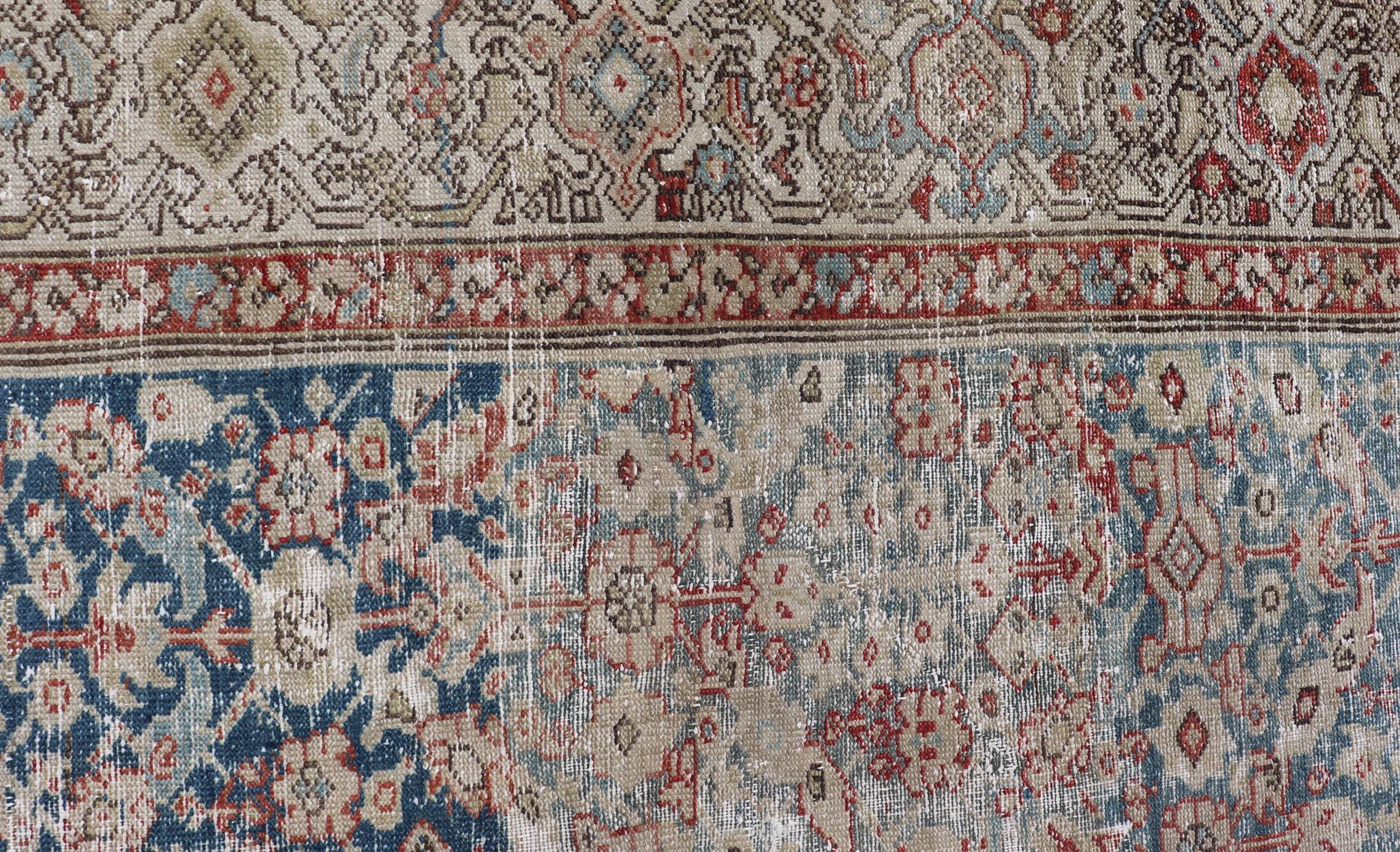 Antiker Malayer Gallery Teppich mit subgeometrischem Design 6'5 x 13'7 im Angebot 1