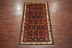Antique Malayer Gallery Runner with Peacock Design, circa 1940