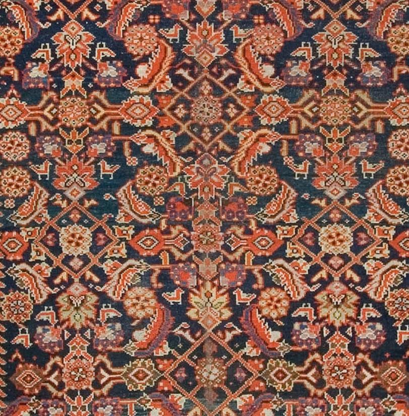 Hand-Woven Antique Malayer Gallery-Size Rug Runner, circa 1900  6' x 12'10 For Sale
