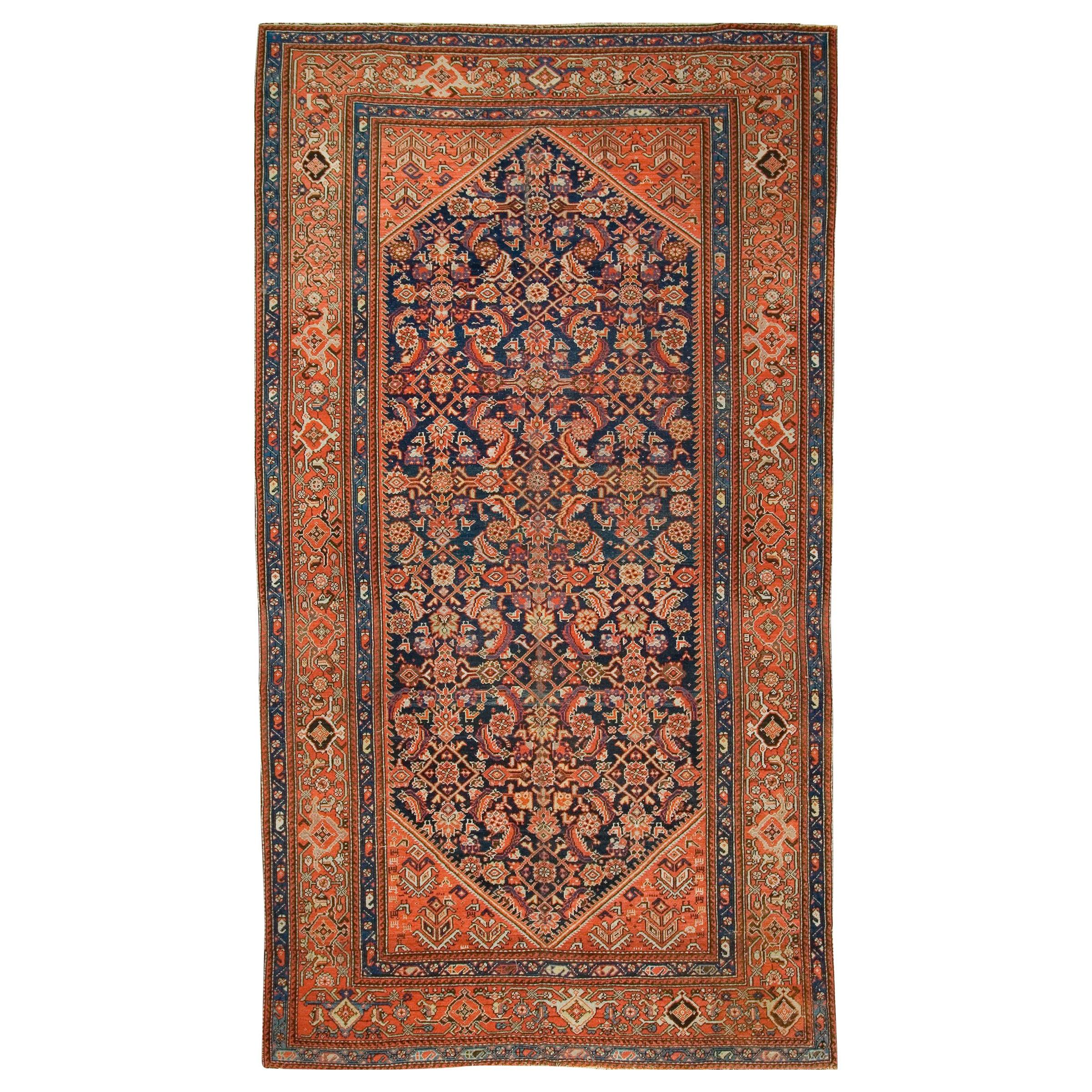 Antique Malayer Gallery-Size Rug Runner, circa 1900  6' x 12'10 For Sale