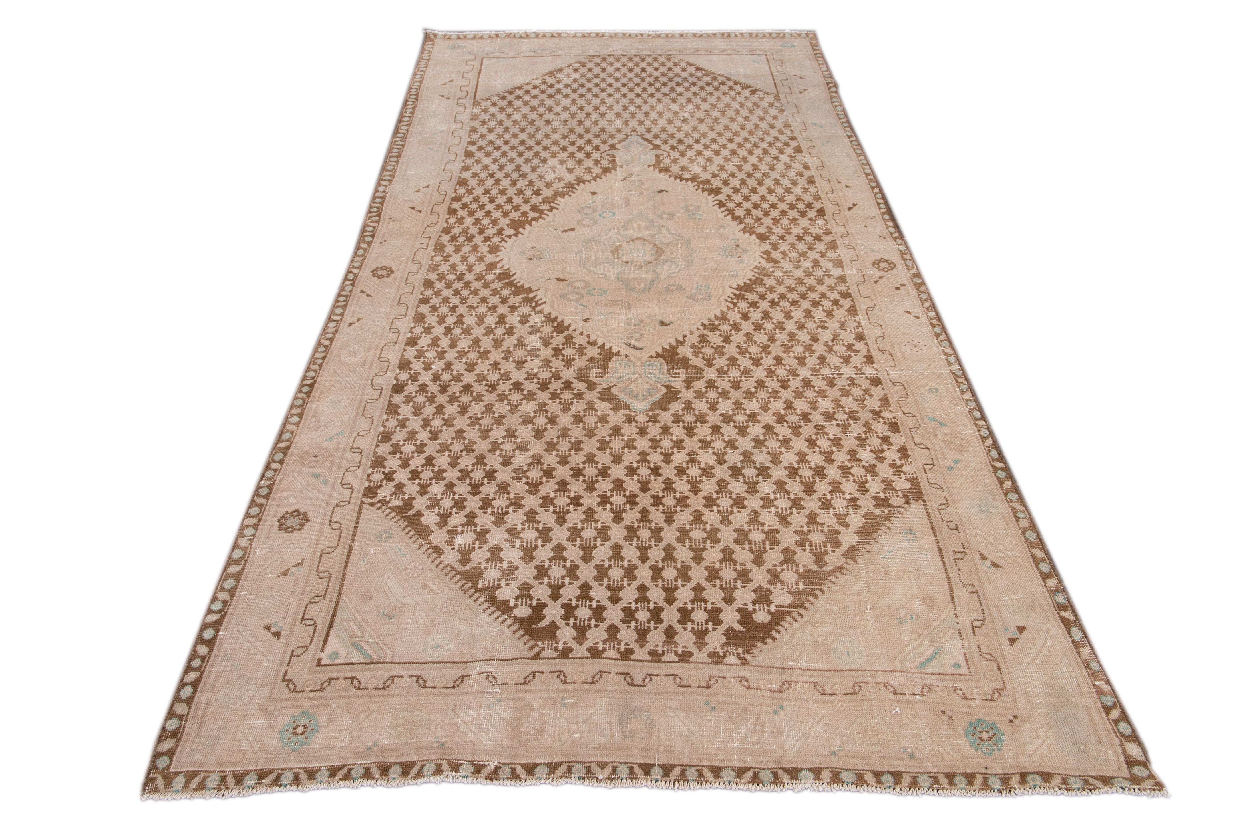Persian Antique Malayer Handmade Wool Runner For Sale