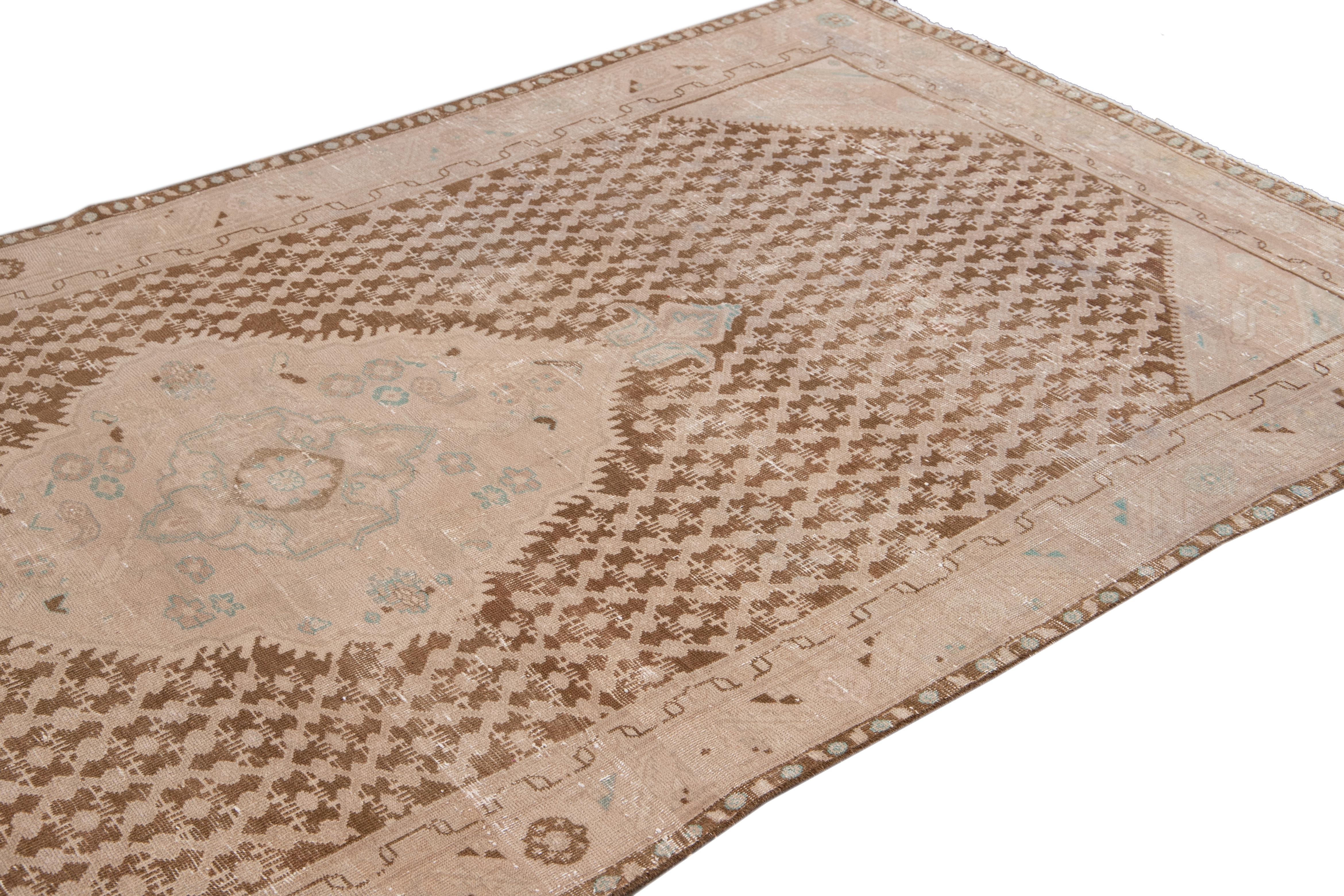 20th Century Antique Malayer Handmade Wool Runner For Sale