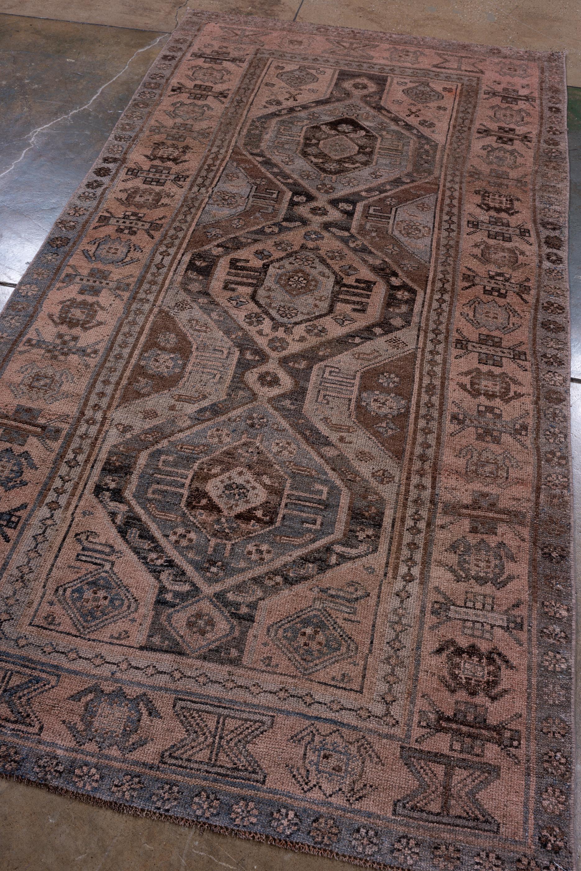 Persian Antique Malayer Kelegi, with Brown Field  For Sale
