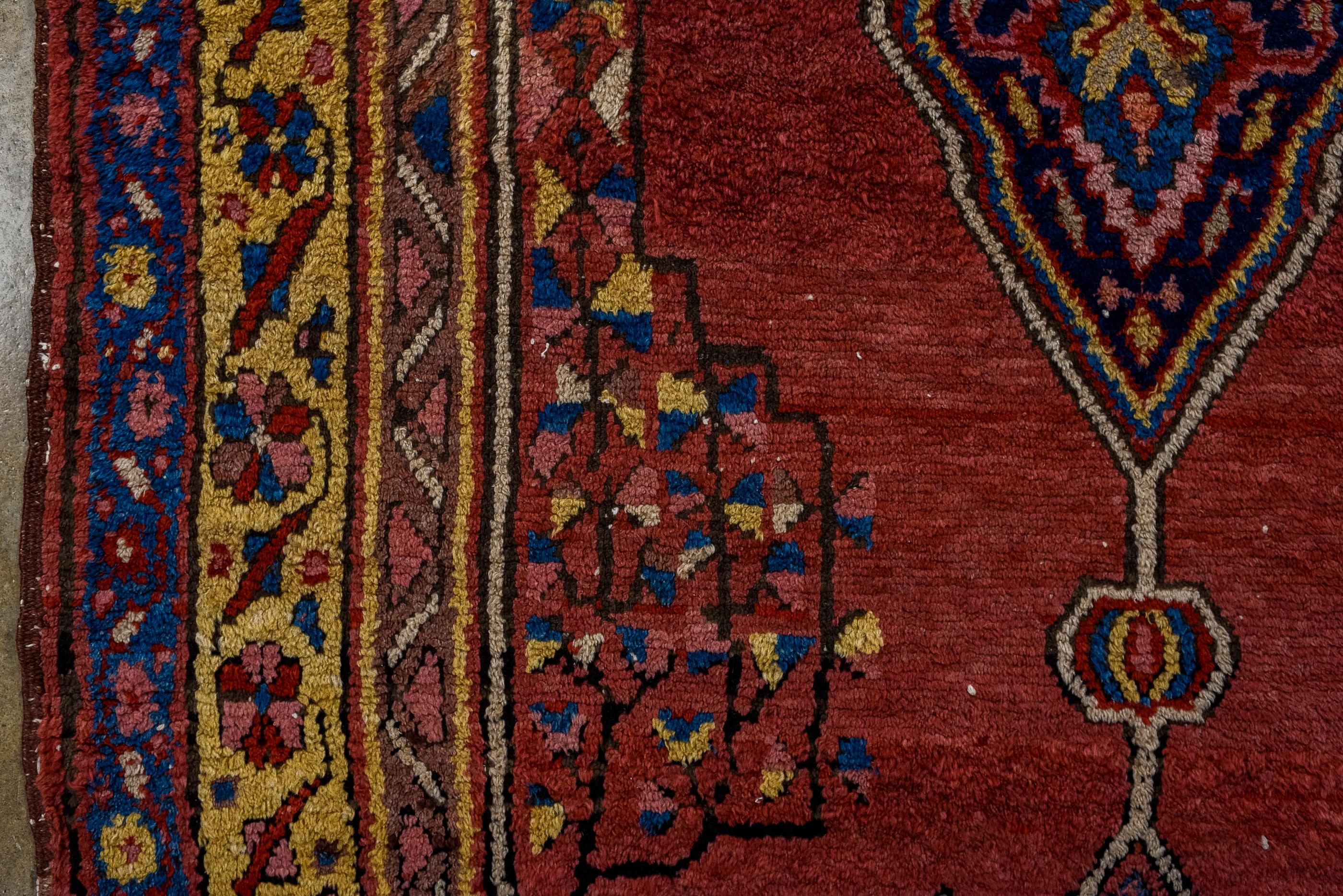 Antique Malayer Kellegi with Red Field and Blue Border In Good Condition For Sale In New York, NY