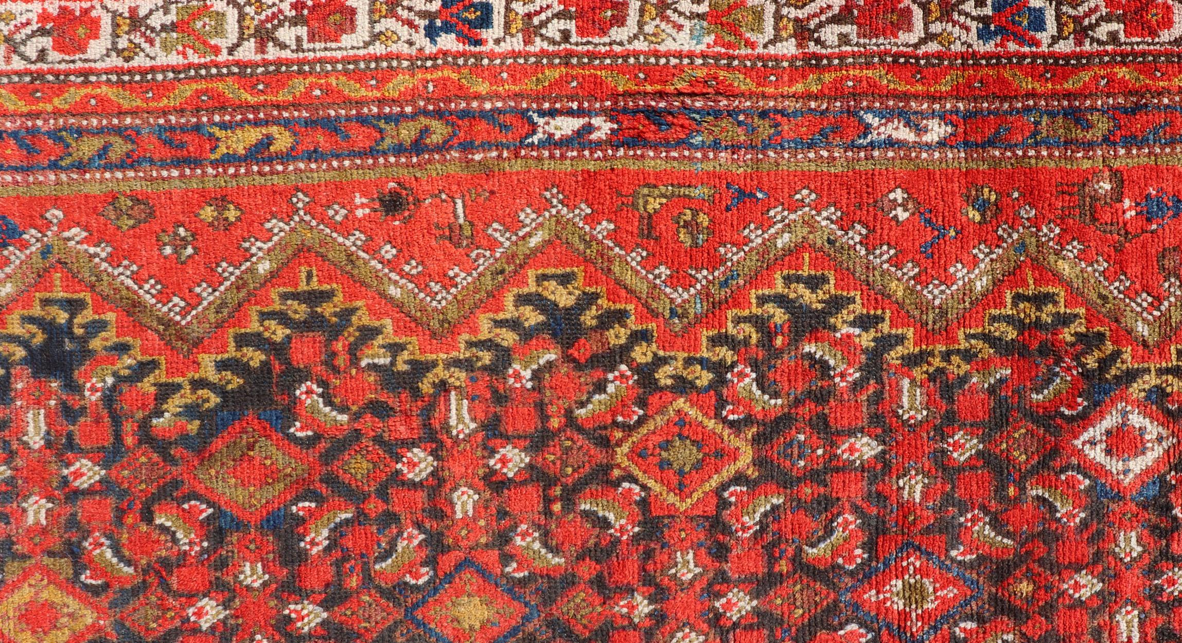 Antique Malayer Persian Gallery Rug by Keivan Woven Arts 4'8'' x 9'9'' For Sale 3