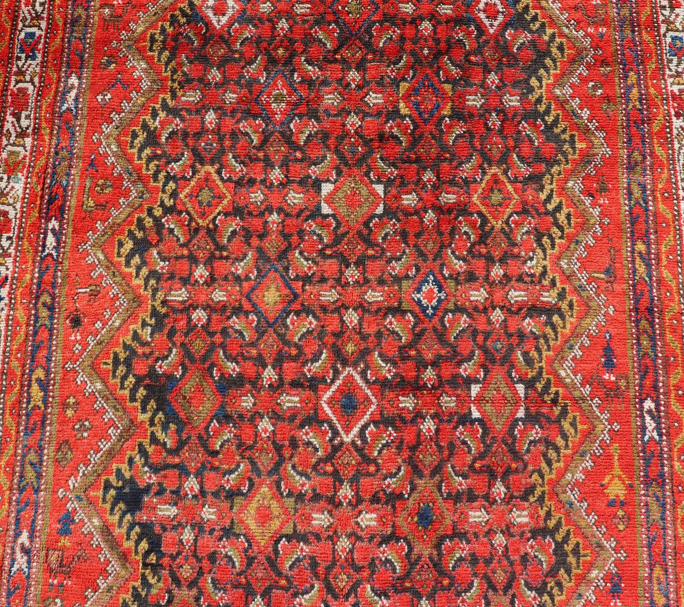Wool Antique Malayer Persian Gallery Rug by Keivan Woven Arts 4'8'' x 9'9'' For Sale