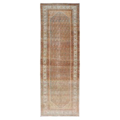 Antique Malayer Persian Gallery Runner with All Over Paisley Design