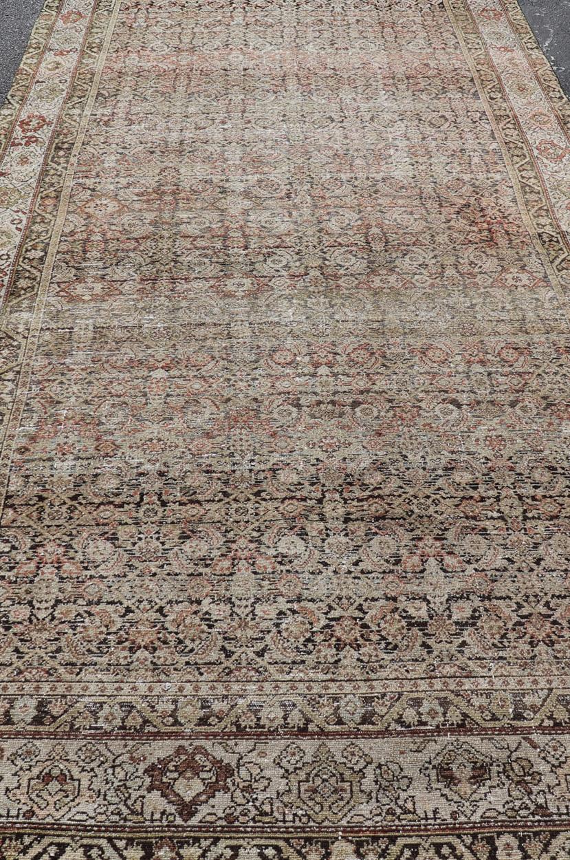 Antique Malayer Persian Gallery With All-Over Design 6'7 x 15'7 For Sale 6