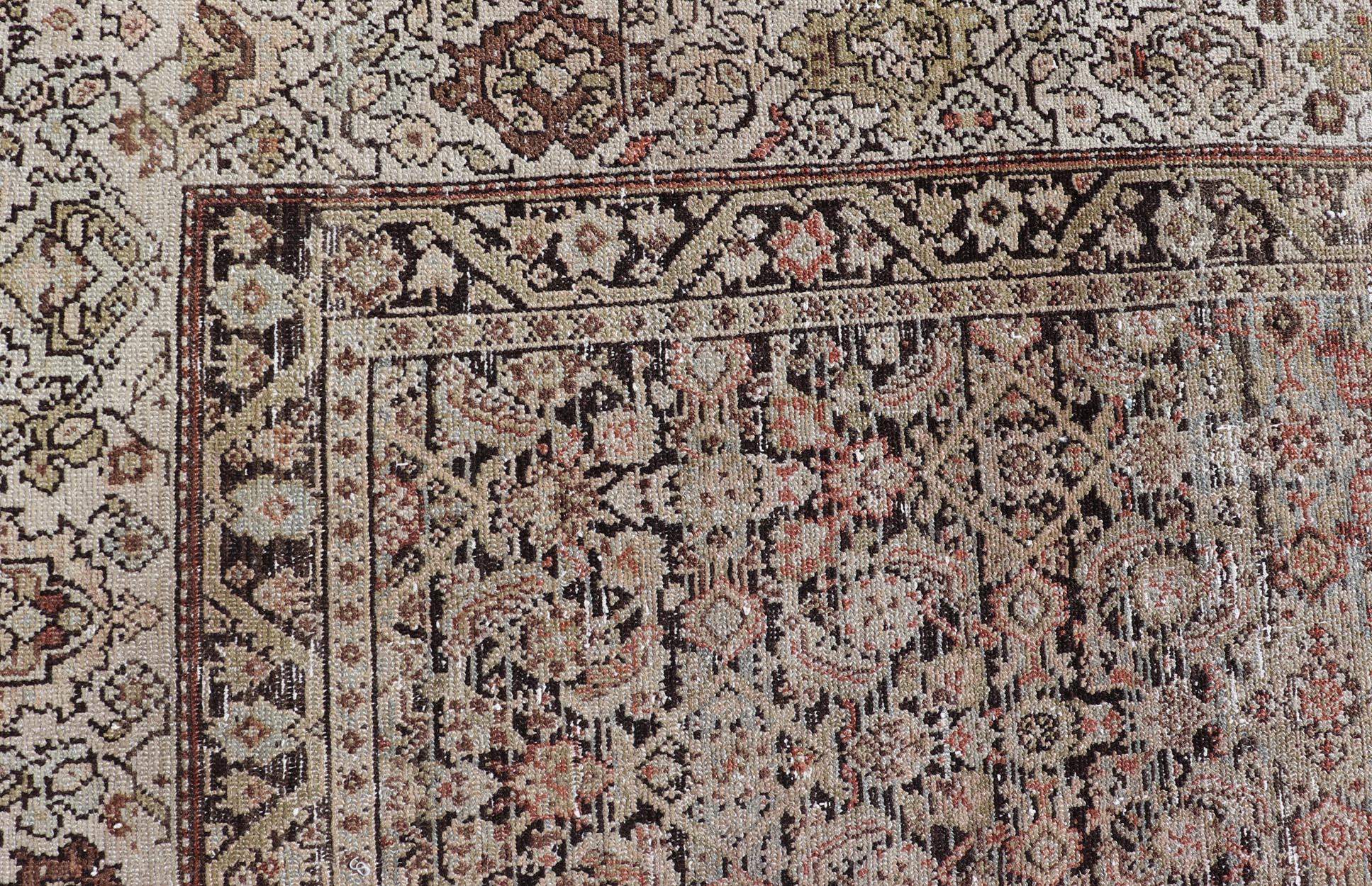 Antique Malayer Persian Gallery With All-Over Design 6'7 x 15'7 In Good Condition For Sale In Atlanta, GA