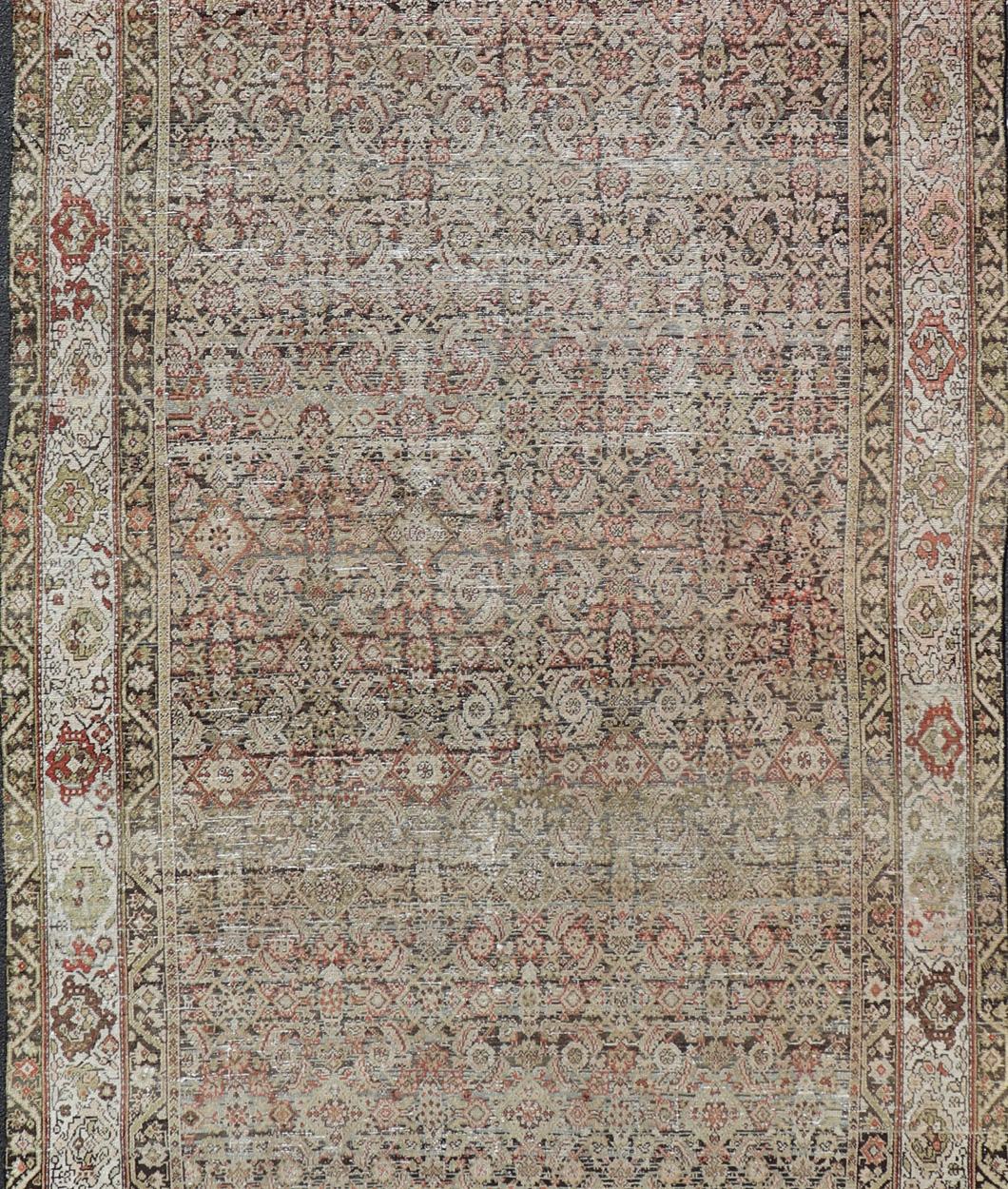 Antique Malayer Persian Gallery With All-Over Design 6'7 x 15'7 For Sale 2