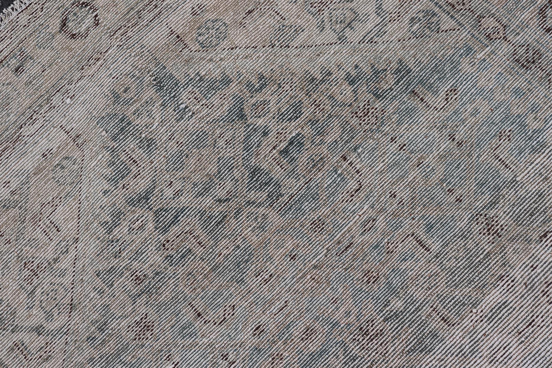 Antico runner persiano Malayer in blu con design/One 3'8 x 17'4 in vendita 2