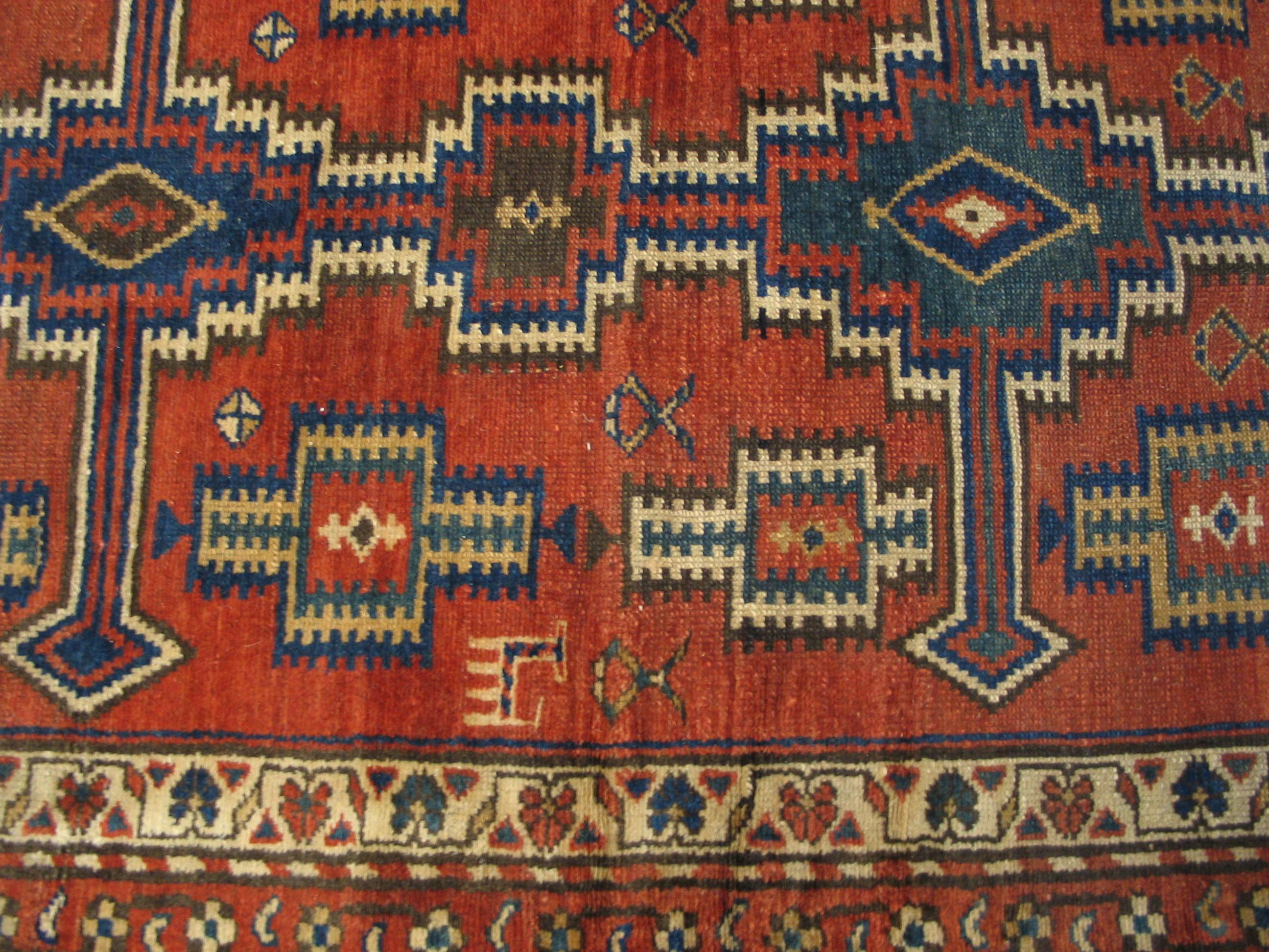 Early 20th Century Antique Malayer Persian Rug 3'. 1