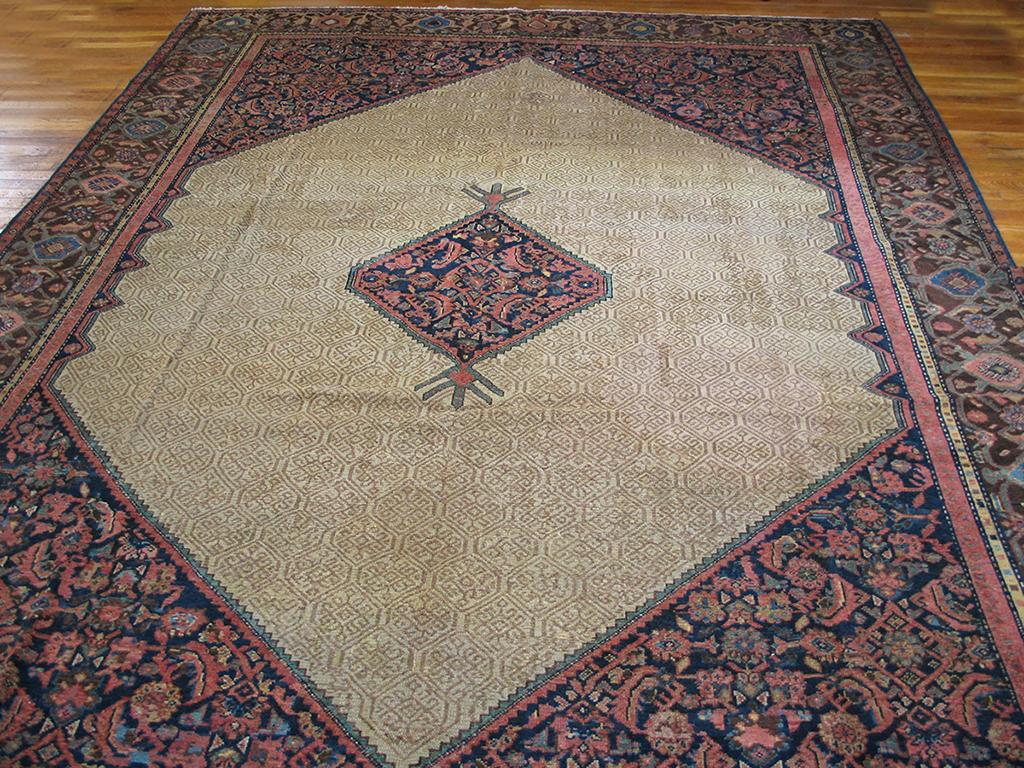 Hand-Knotted Early 20th Century Persian Malayer Carpet ( 9'3