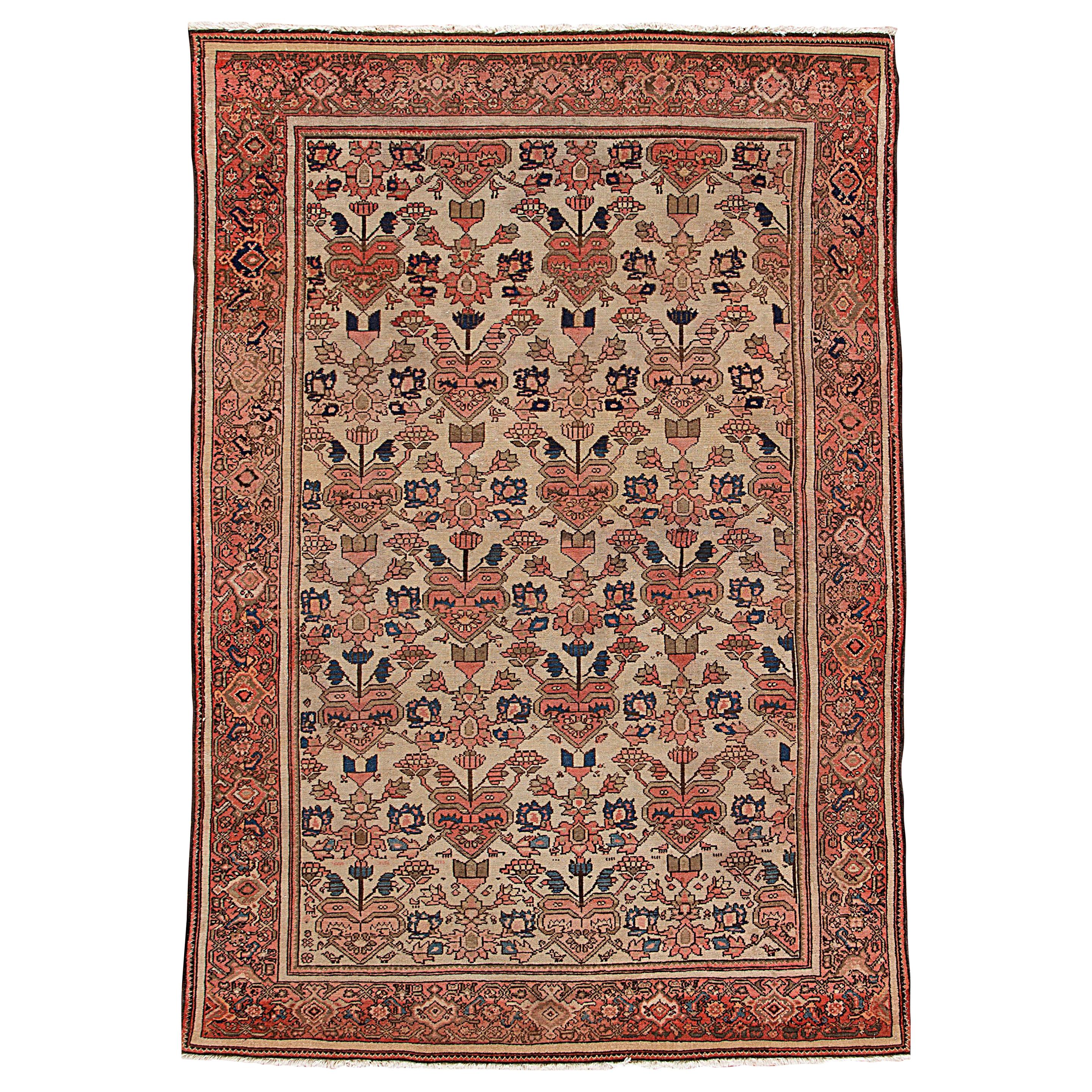 Antique Malayer Persian Rug, circa 1890, 4'3 x 6'2