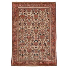 Alfombra Persa Antigua Malayer, circa 1890, 4'3 x 6'2