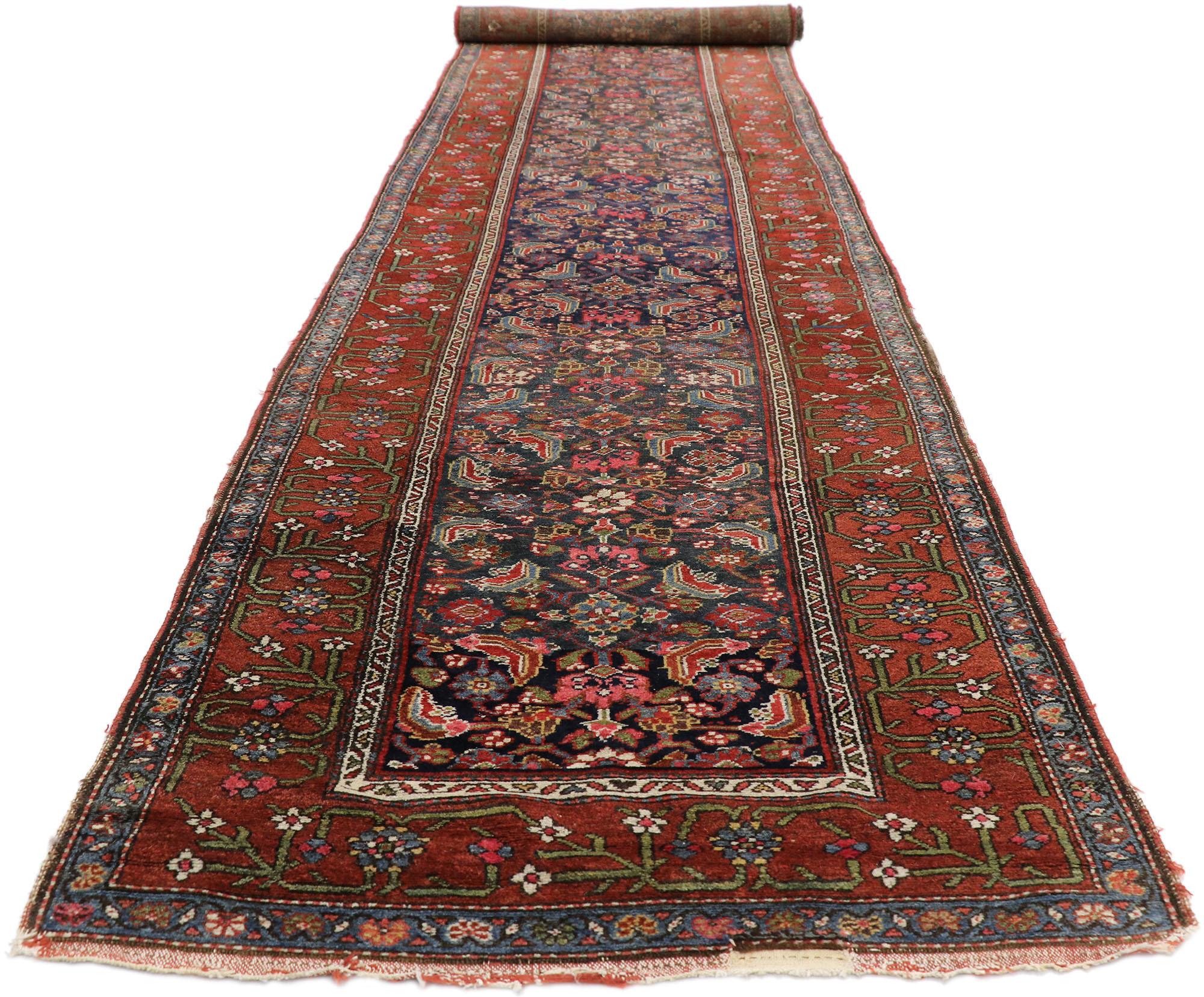 Antique Malayer Persian Runner with Modern Traditional Style For Sale 8