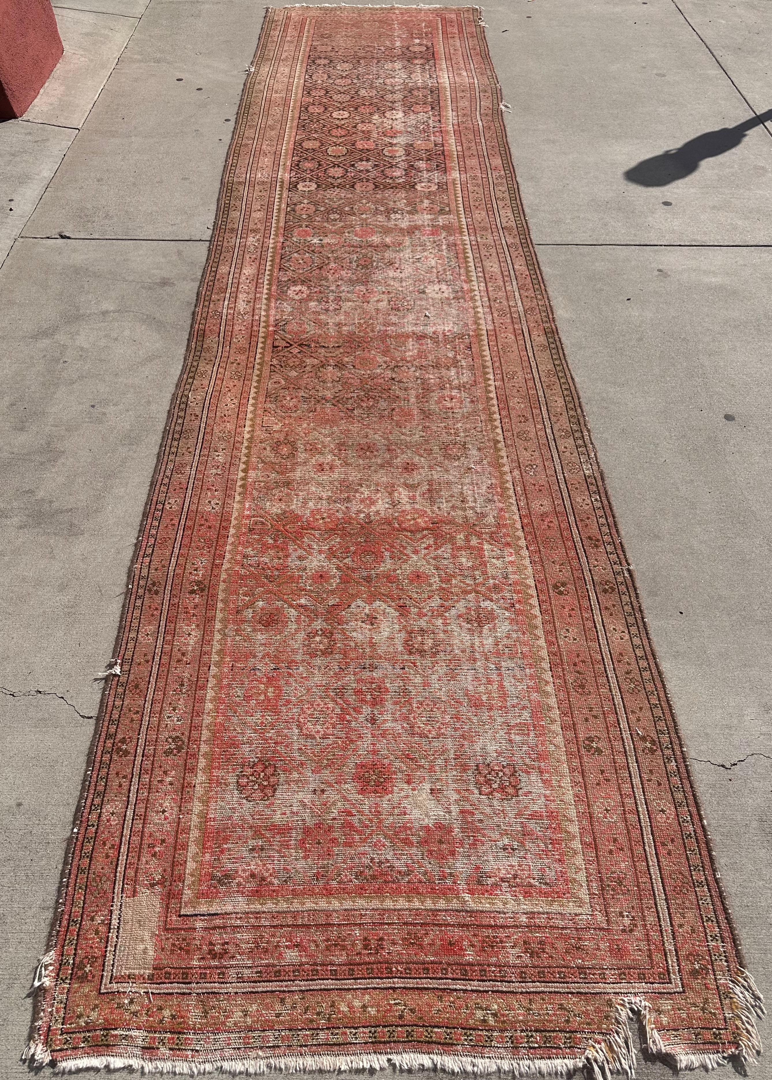 Antique Malayer Persian Wool Runner Rug For Sale 2