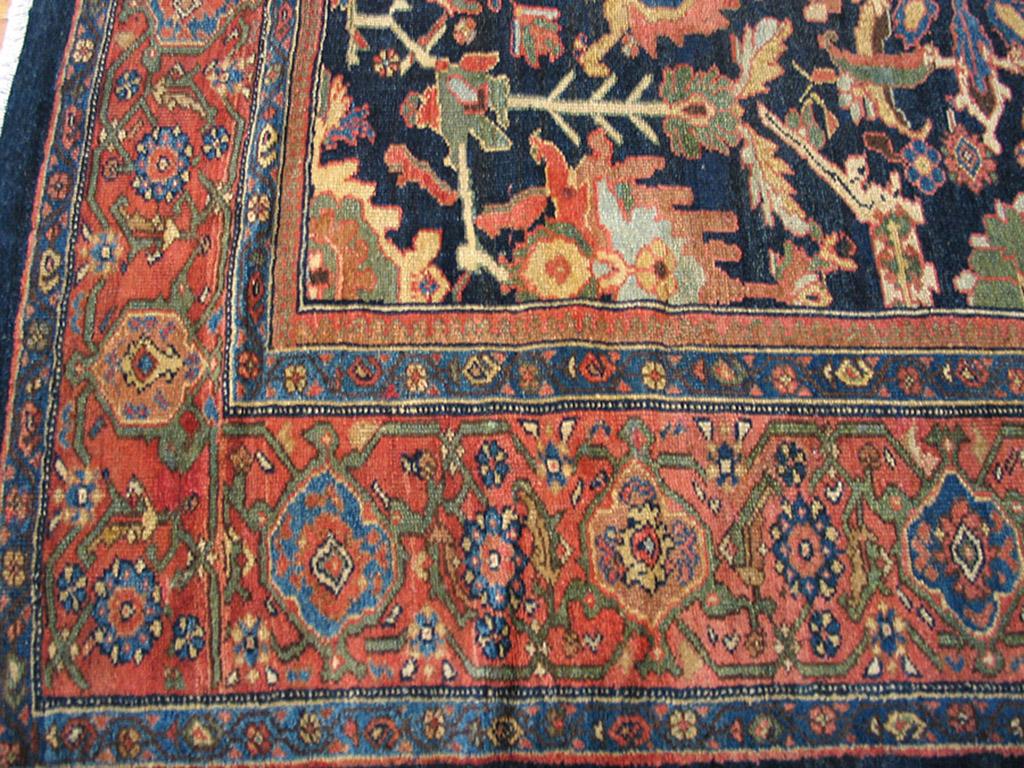 Hand-Knotted 19th Century Persian Malayer Carpet ( 12'4