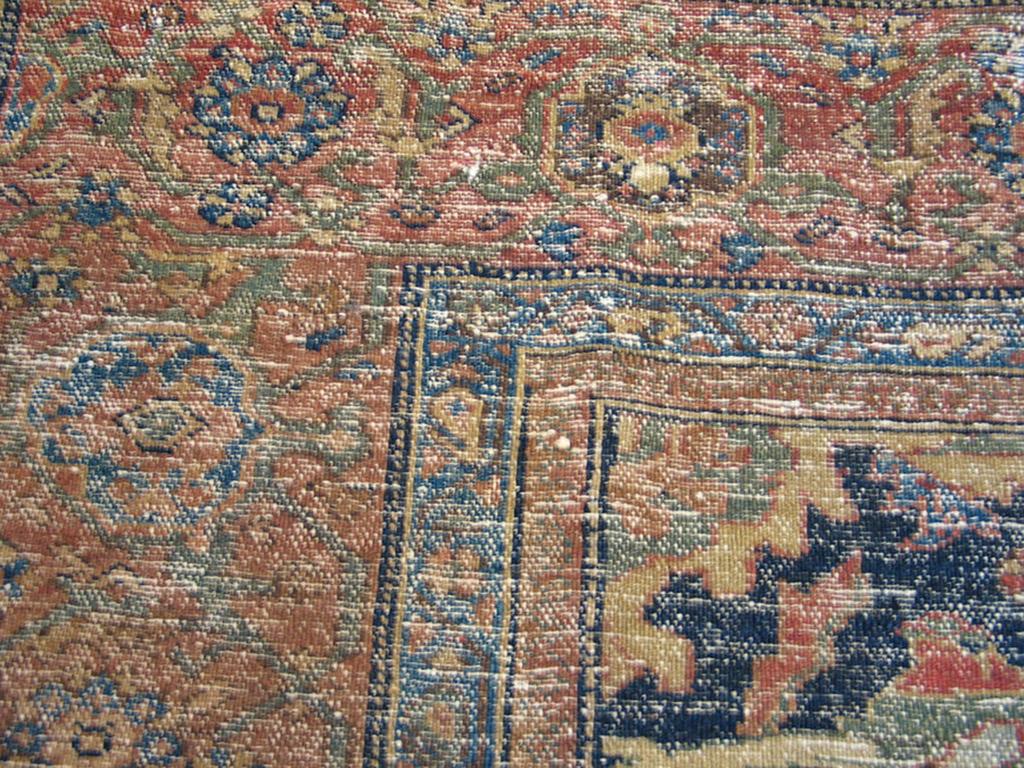 Wool 19th Century Persian Malayer Carpet ( 12'4