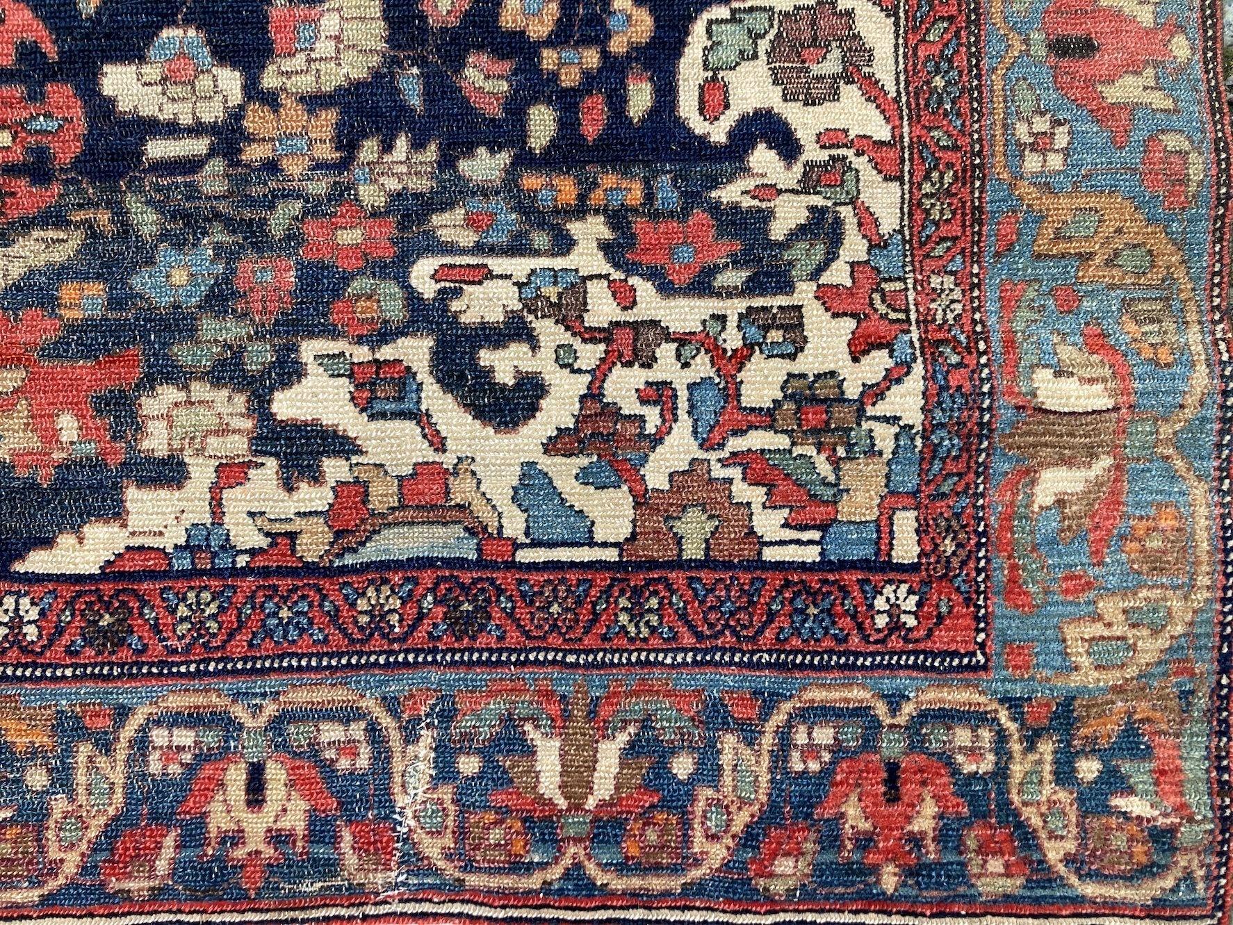 Early 20th Century Antique Malayer Rug 1.78m x 1.19m For Sale