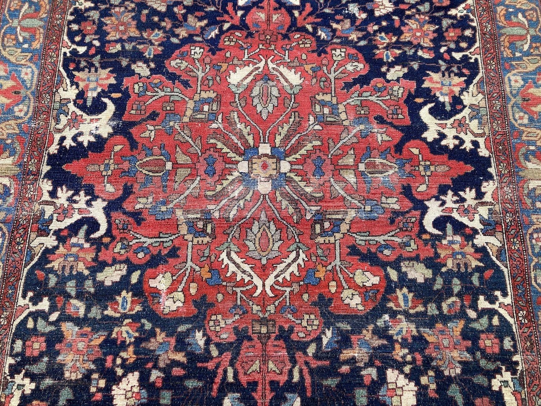 Wool Antique Malayer Rug 1.78m x 1.19m For Sale