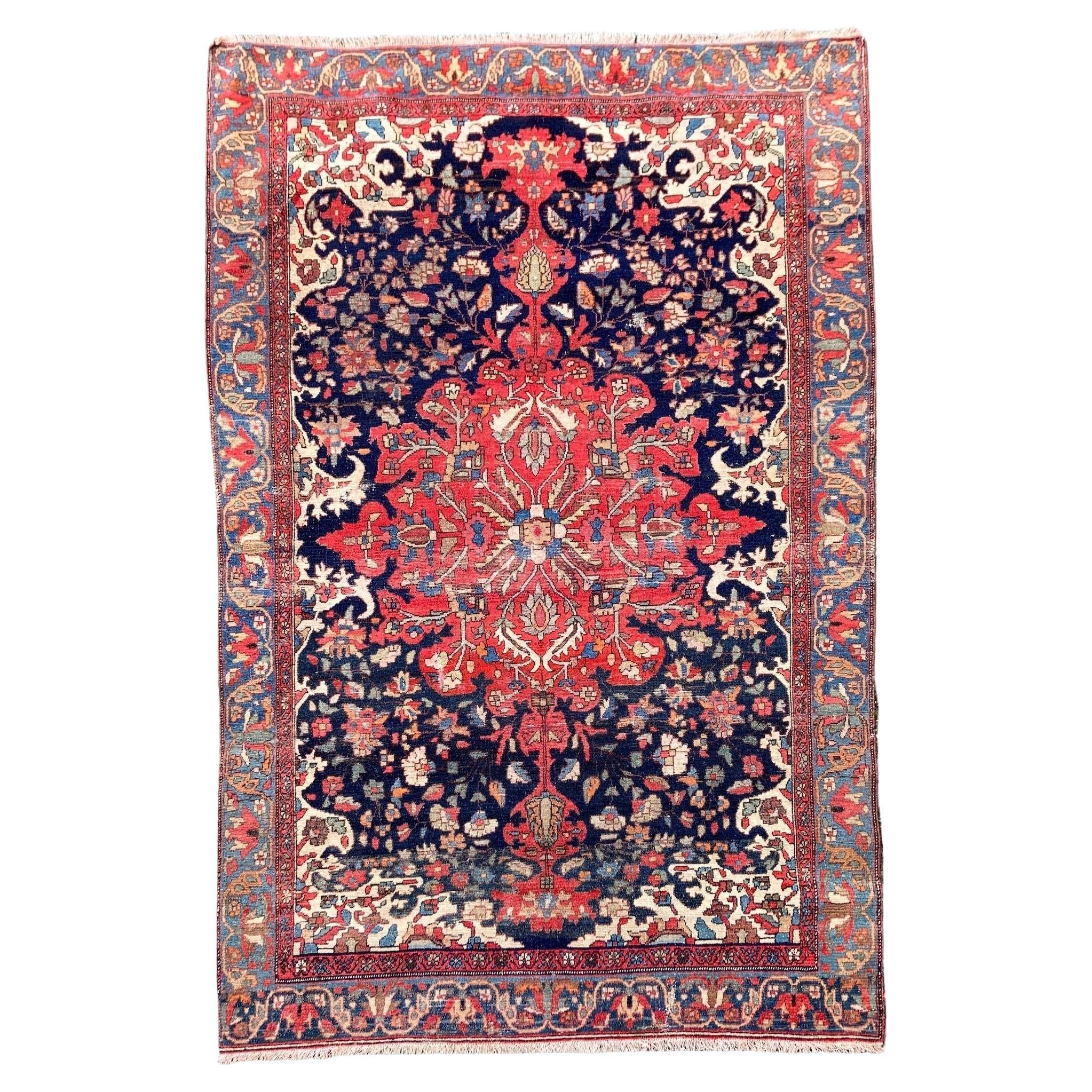 Antique Malayer Rug 1.78m x 1.19m For Sale