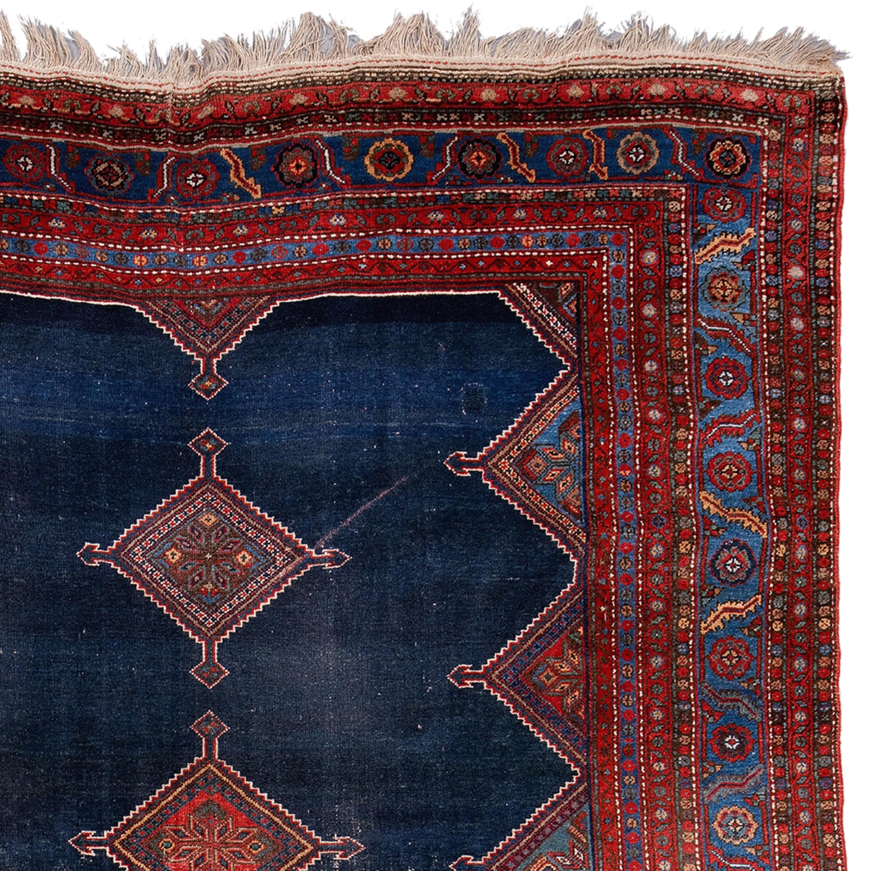 Antique Malayer Rug - 19th Century Malayer Rug, Vintage Rug, Antique Rug In Good Condition For Sale In Sultanahmet, 34