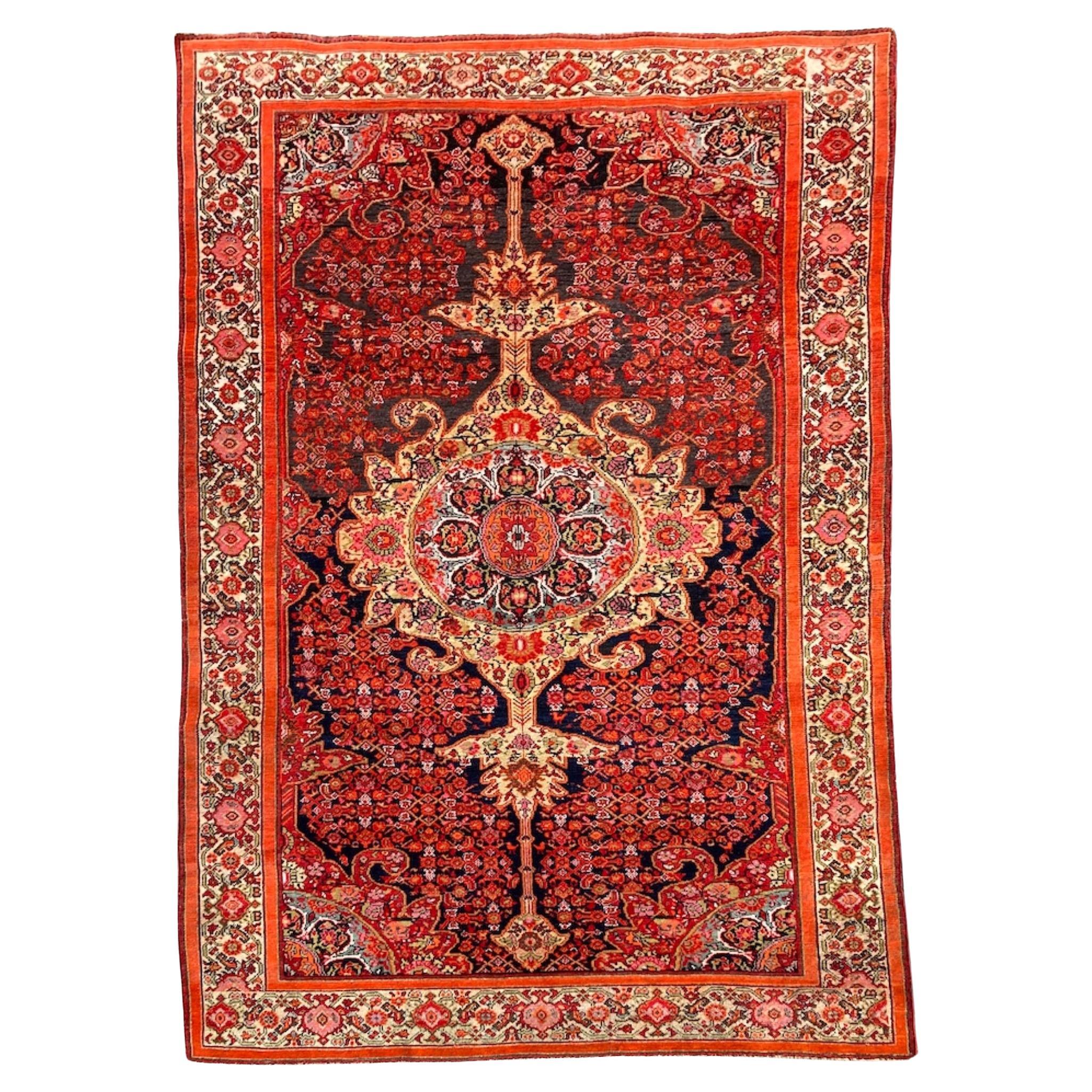 Antique Malayer Rug 2.06m x 1.40m For Sale