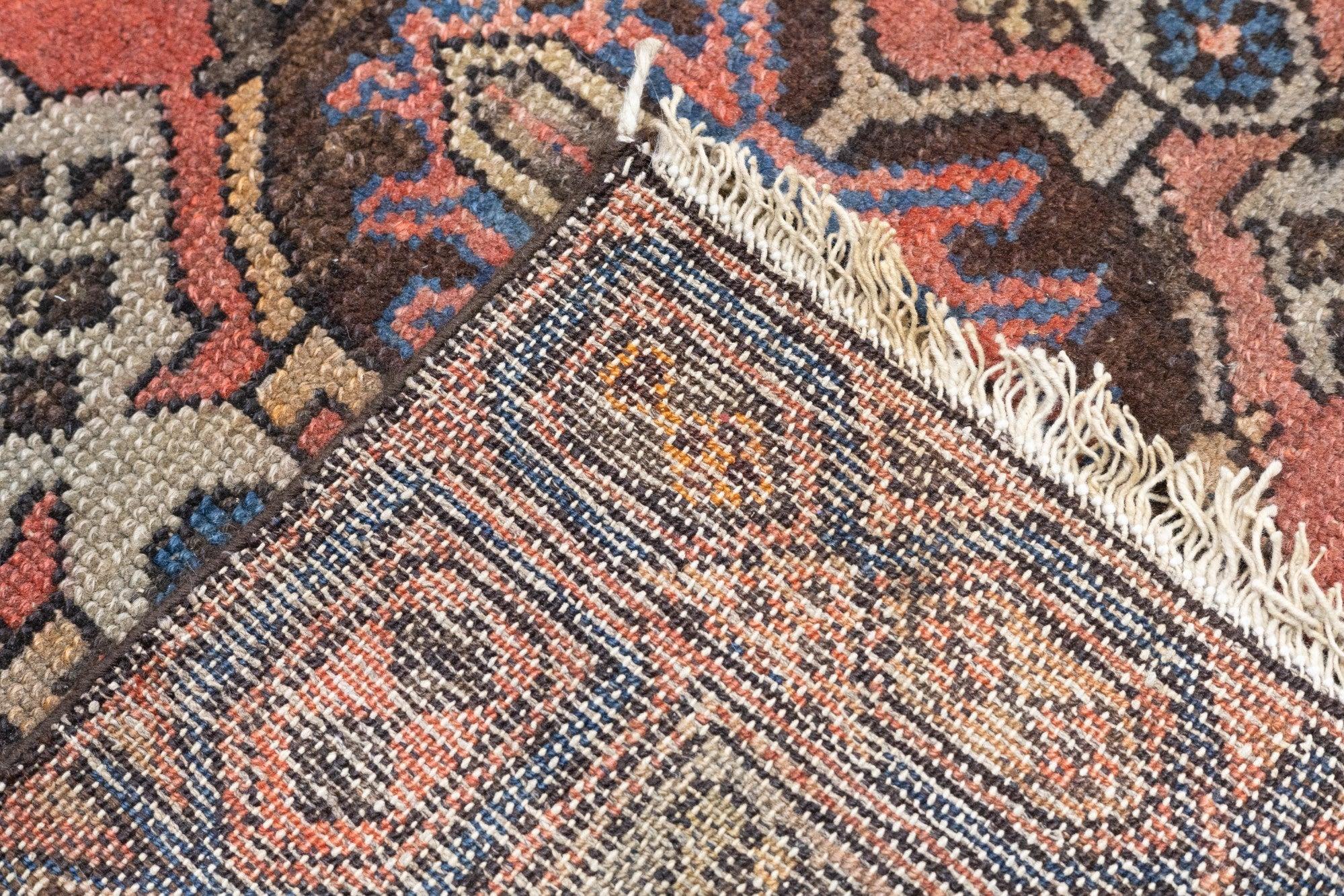 19th Century Antique Malayer Rug 3'2'' x 6'3'' For Sale