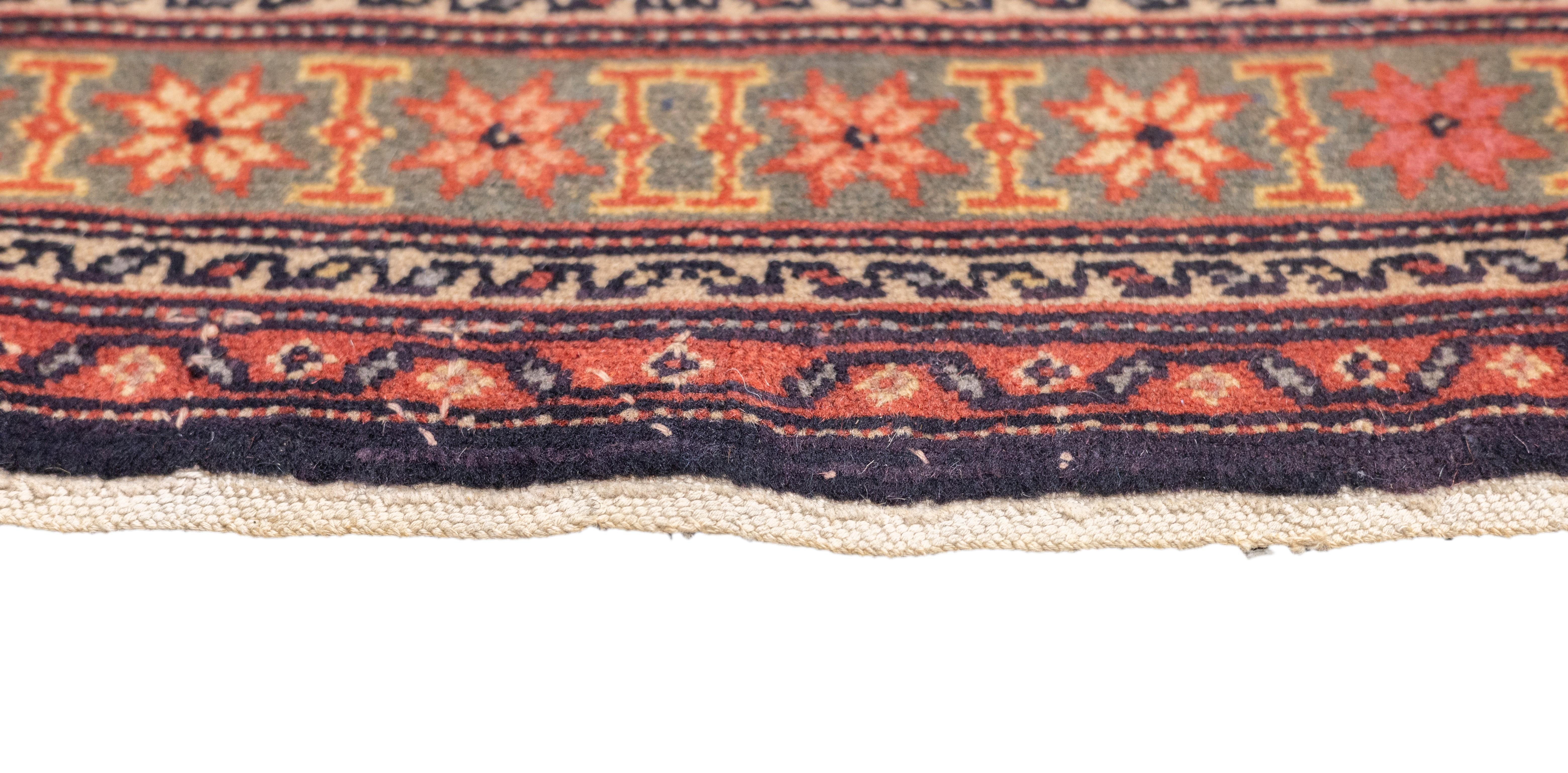 Hand-Knotted Antique Malayer Rug 3'4'' x 5'8'' For Sale