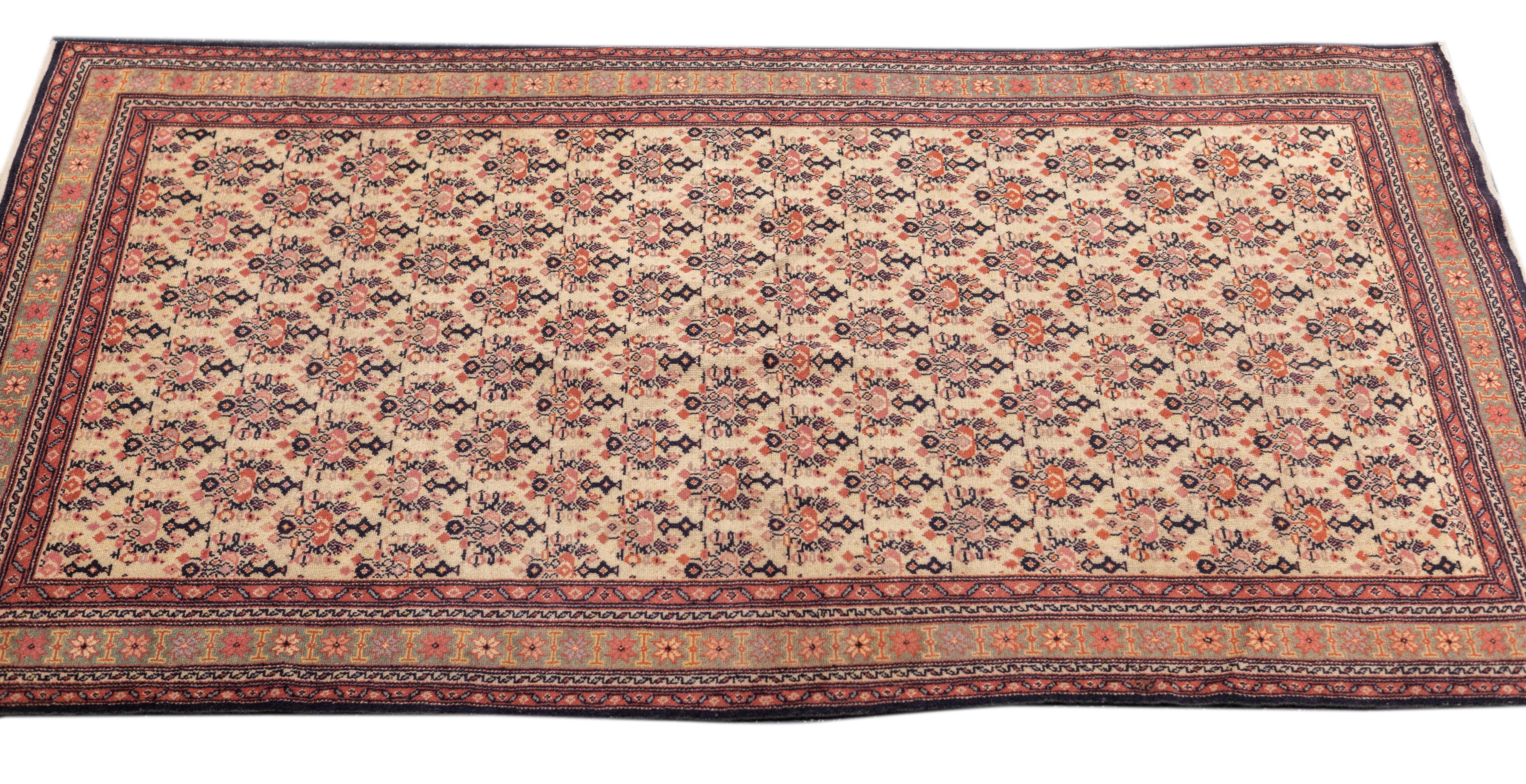 19th Century Antique Malayer Rug 3'4'' x 5'8'' For Sale
