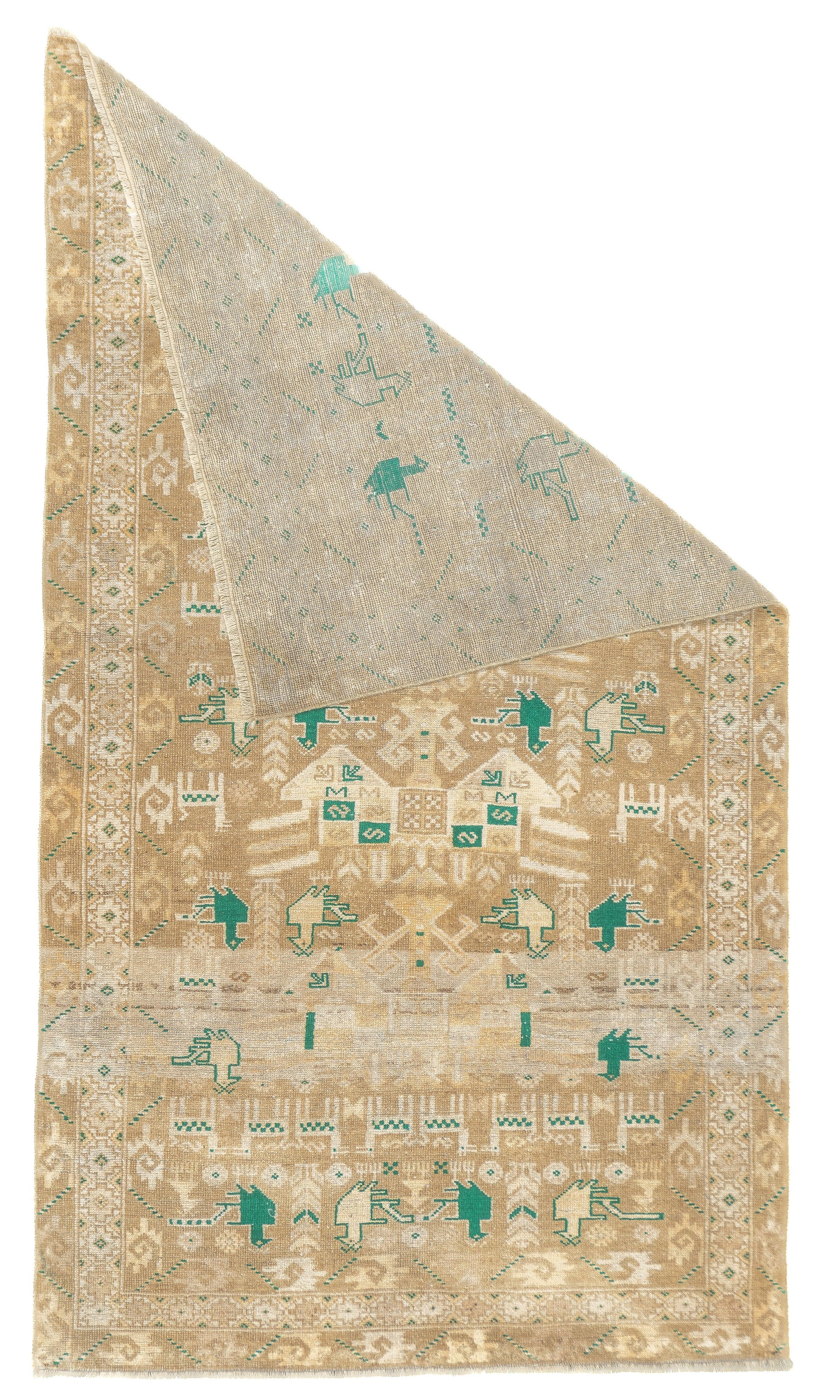 Antique Malayer Rug 3'5'' x 6'1''. A large town in the Greater Hamadan Weaving Area, specializing in single-wefted scatters, room sizes, gallery carpets, long rugs and occasional runners. Numerous satellite villages. Wide range of characteristic