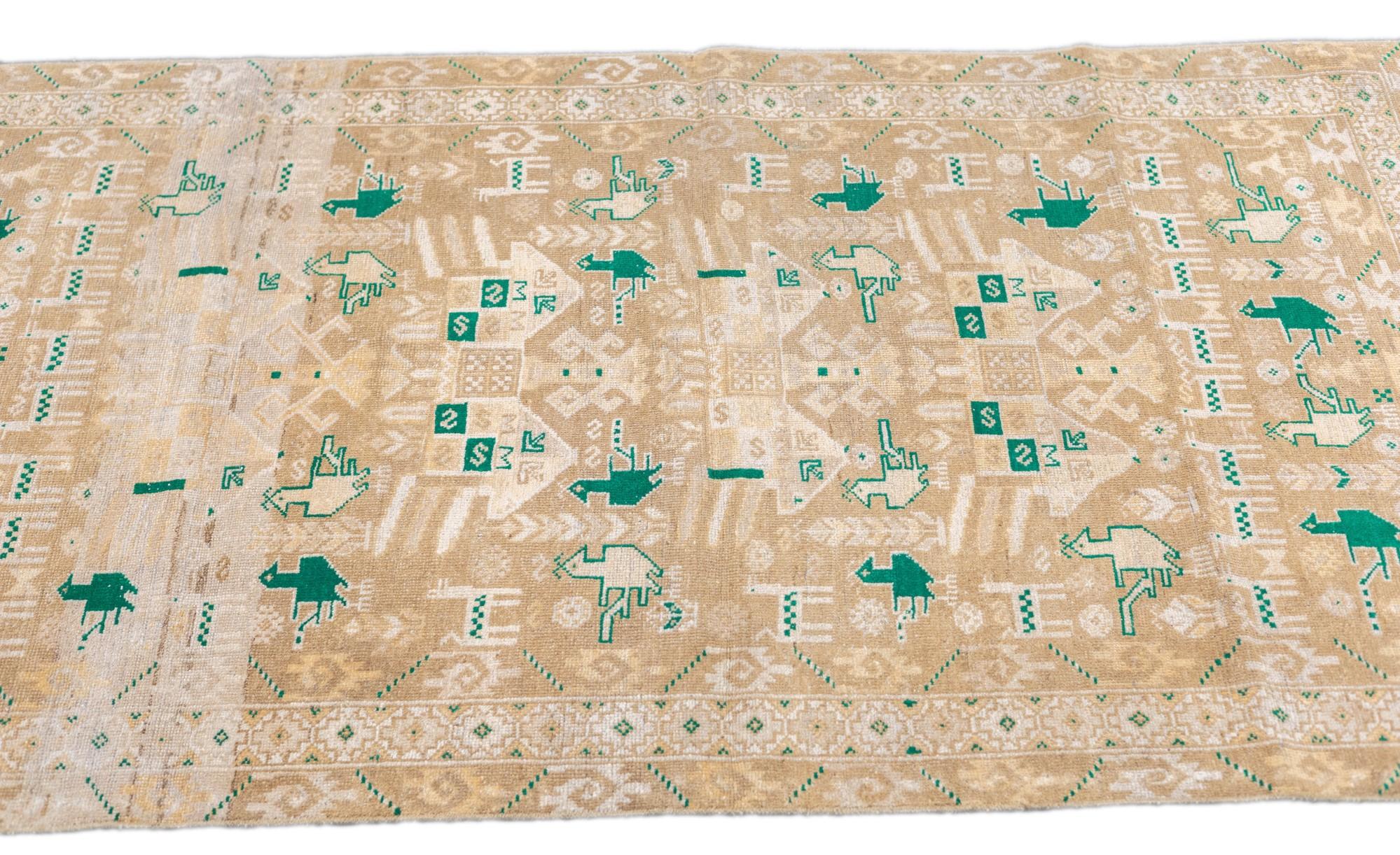 Wool Antique Malayer Rug 3'5'' x 6'1'' For Sale