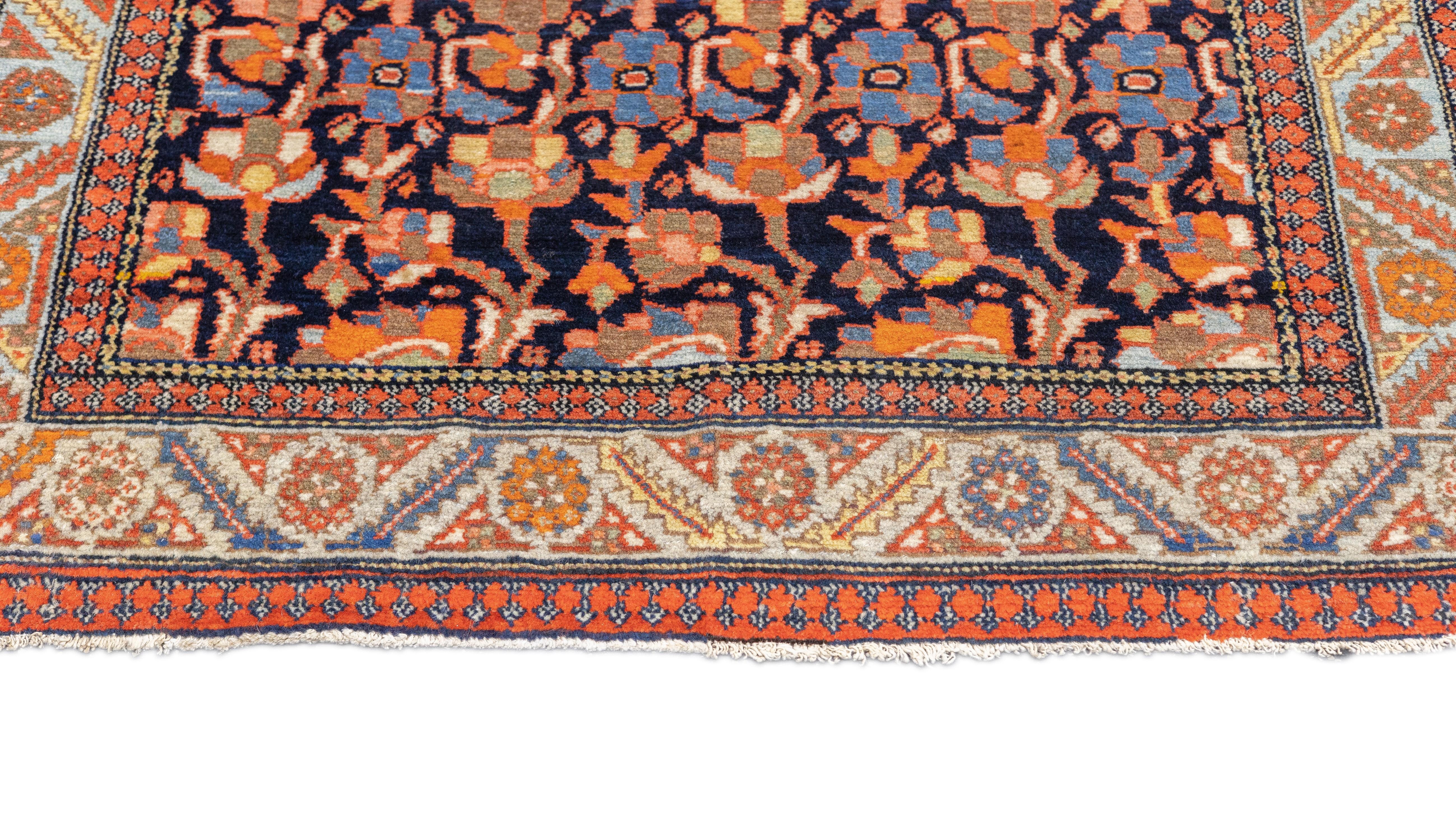Noué à la main Tapis Malayer ancien 3'6'' x 4'8'' en vente