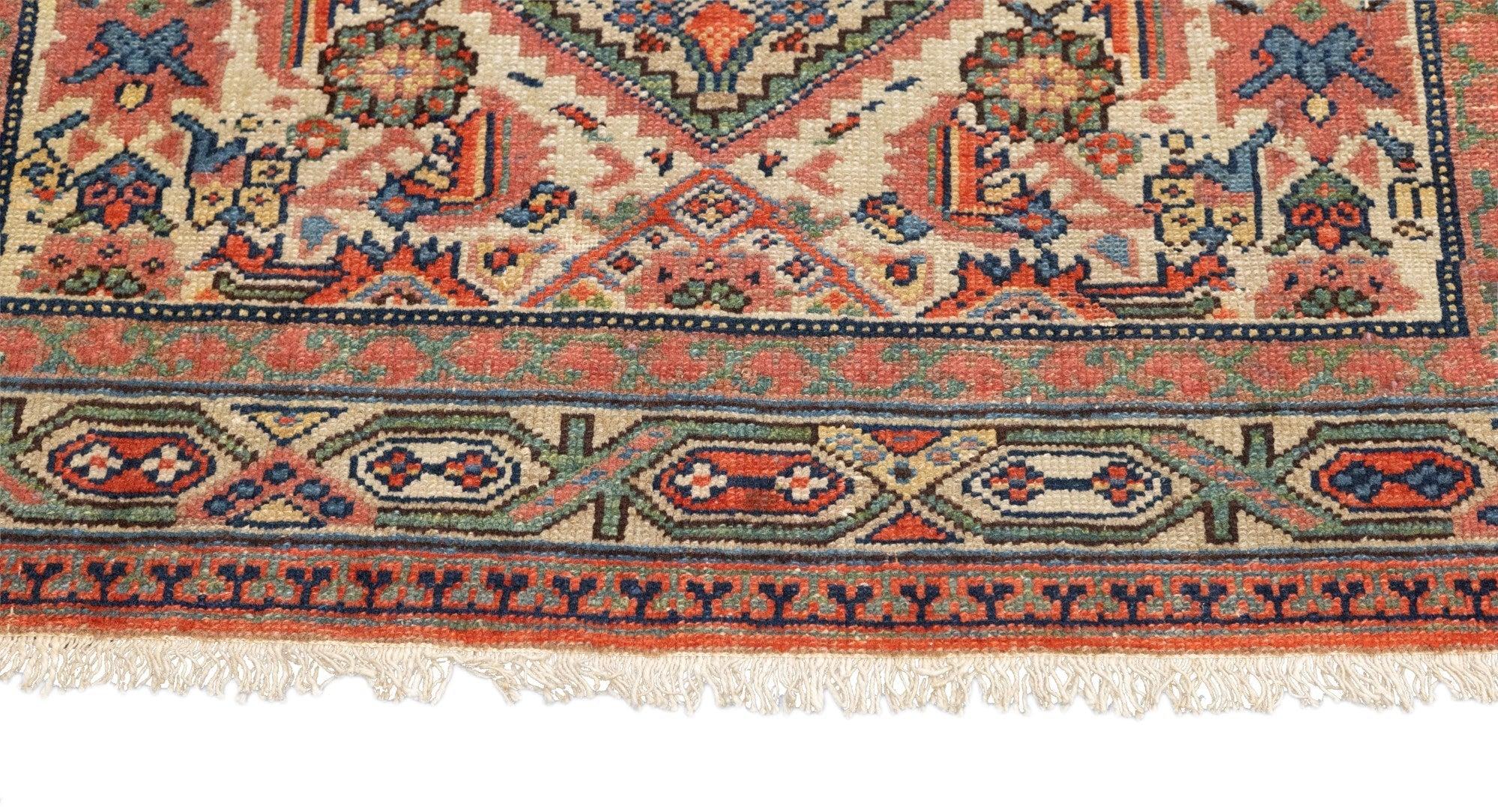 Hand-Knotted Antique Malayer Rug 3'8'' x 6'7'' For Sale