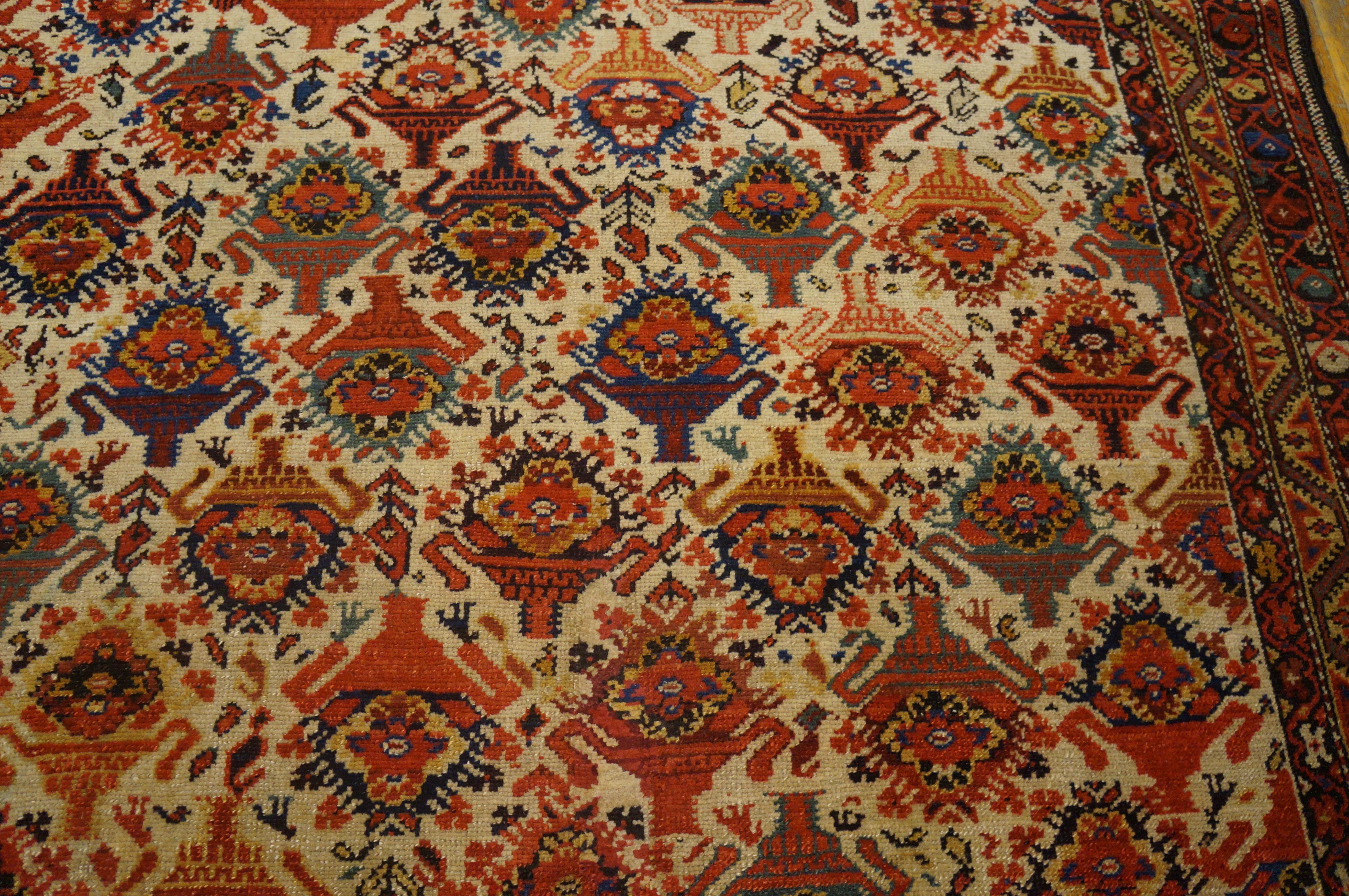 Hand-Knotted Late 19th Century Persian Malayer Carpet ( 4' X 6'2