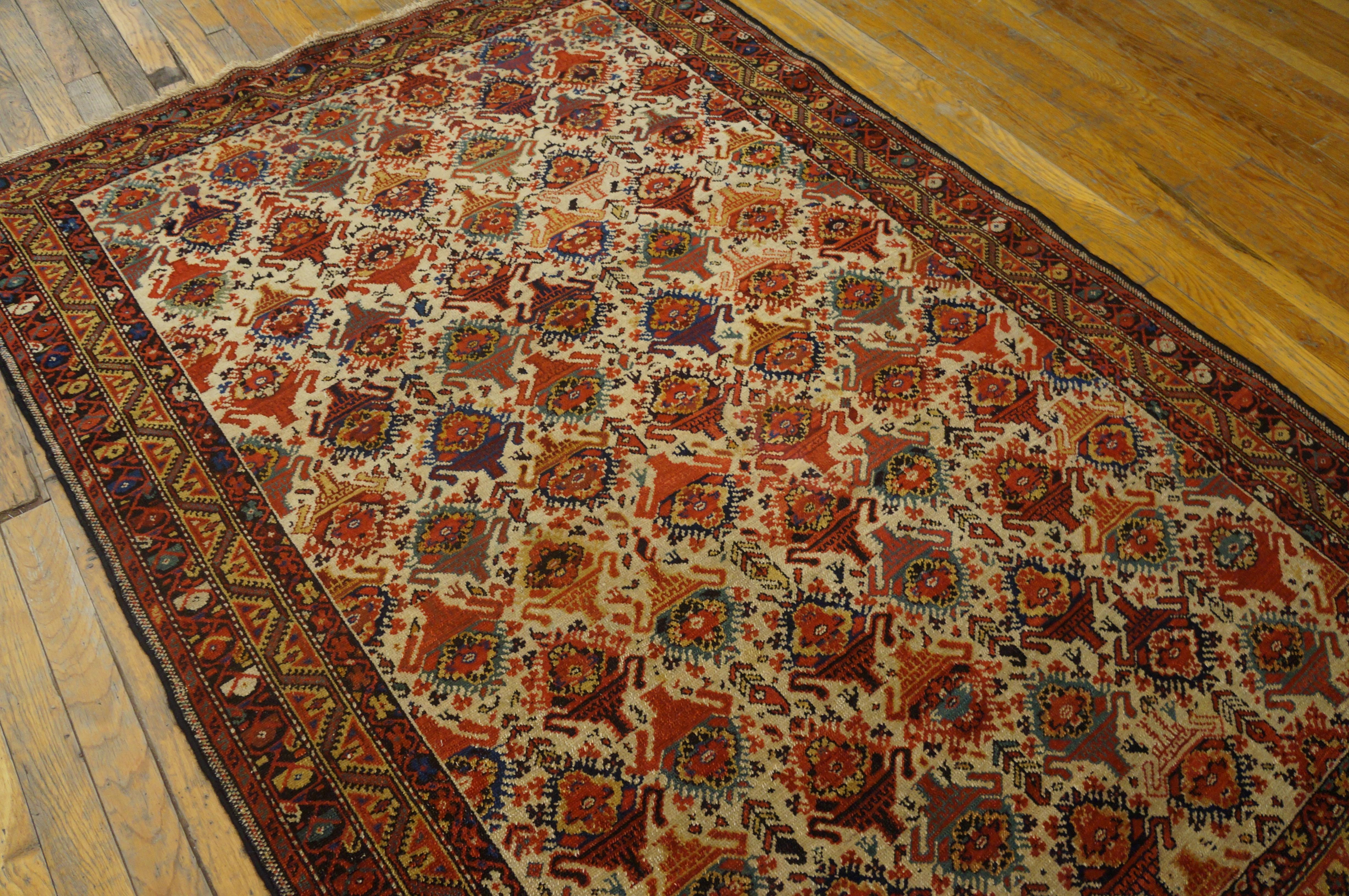 Late 19th Century Persian Malayer Carpet ( 4' X 6'2