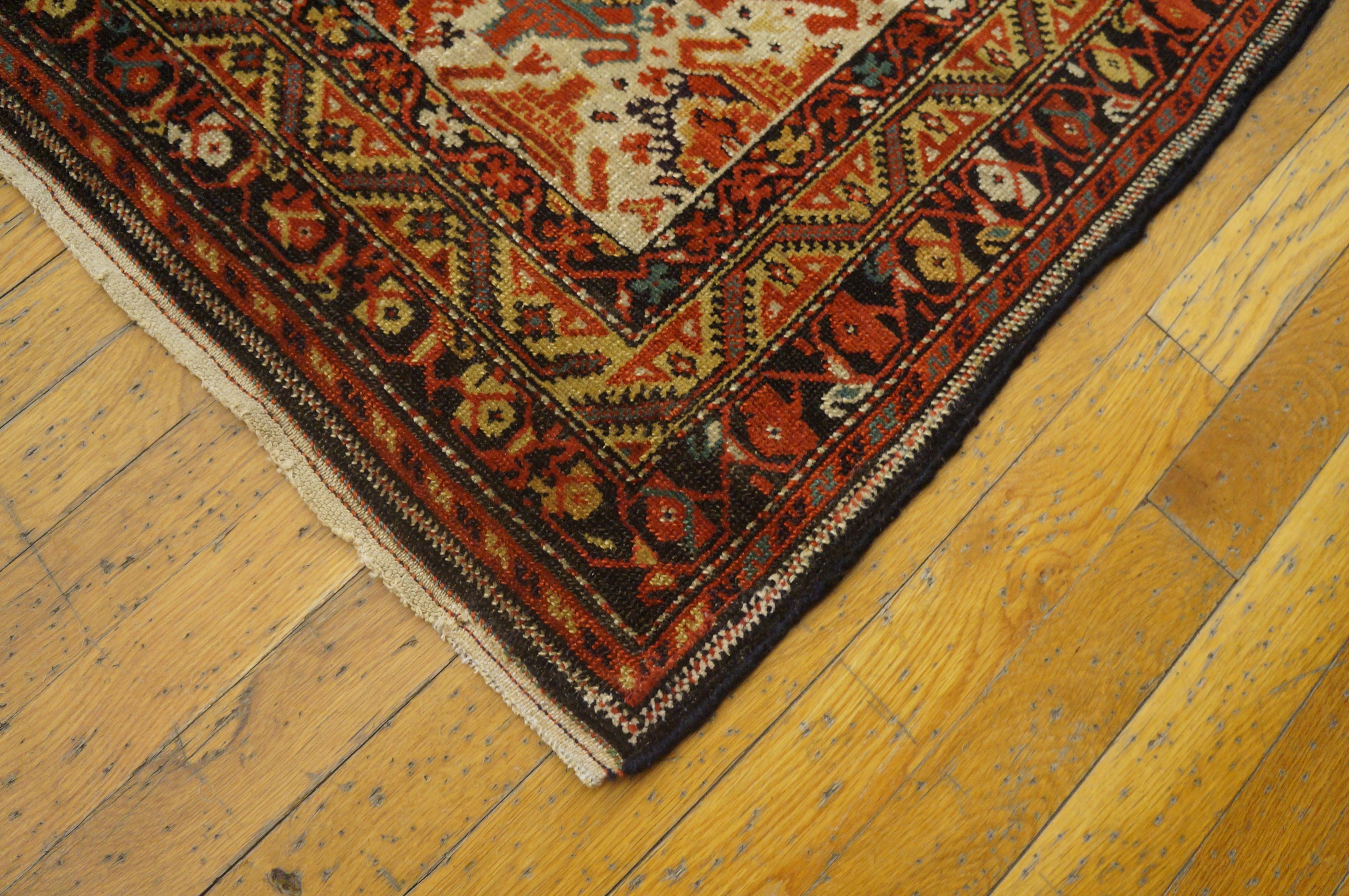 Wool Late 19th Century Persian Malayer Carpet ( 4' X 6'2