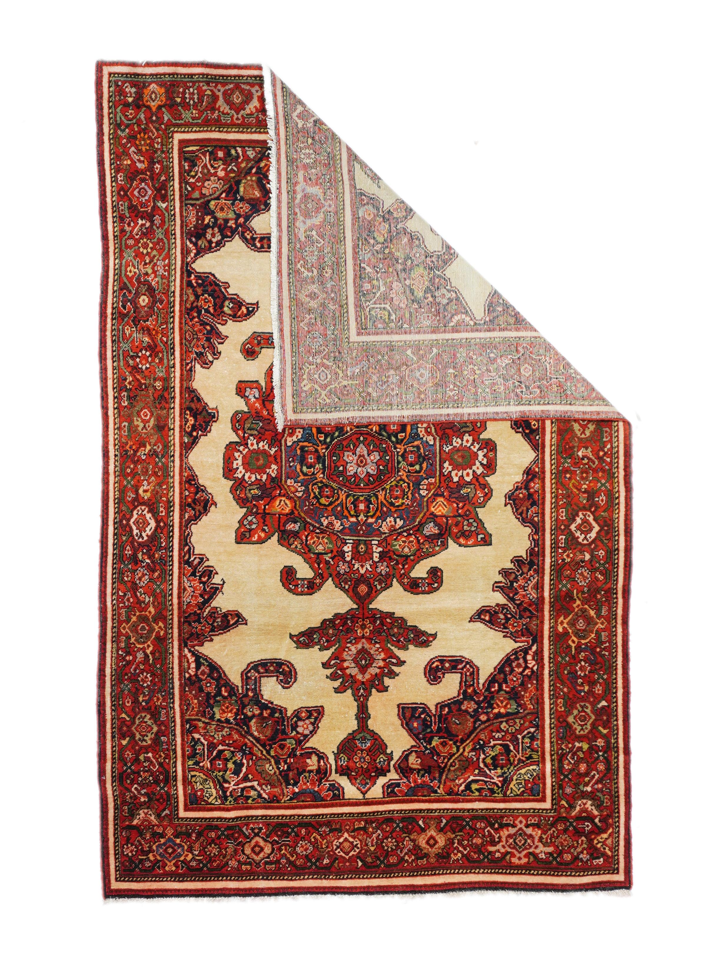 Antique Malayer rug 4'2'' x 6'6''.