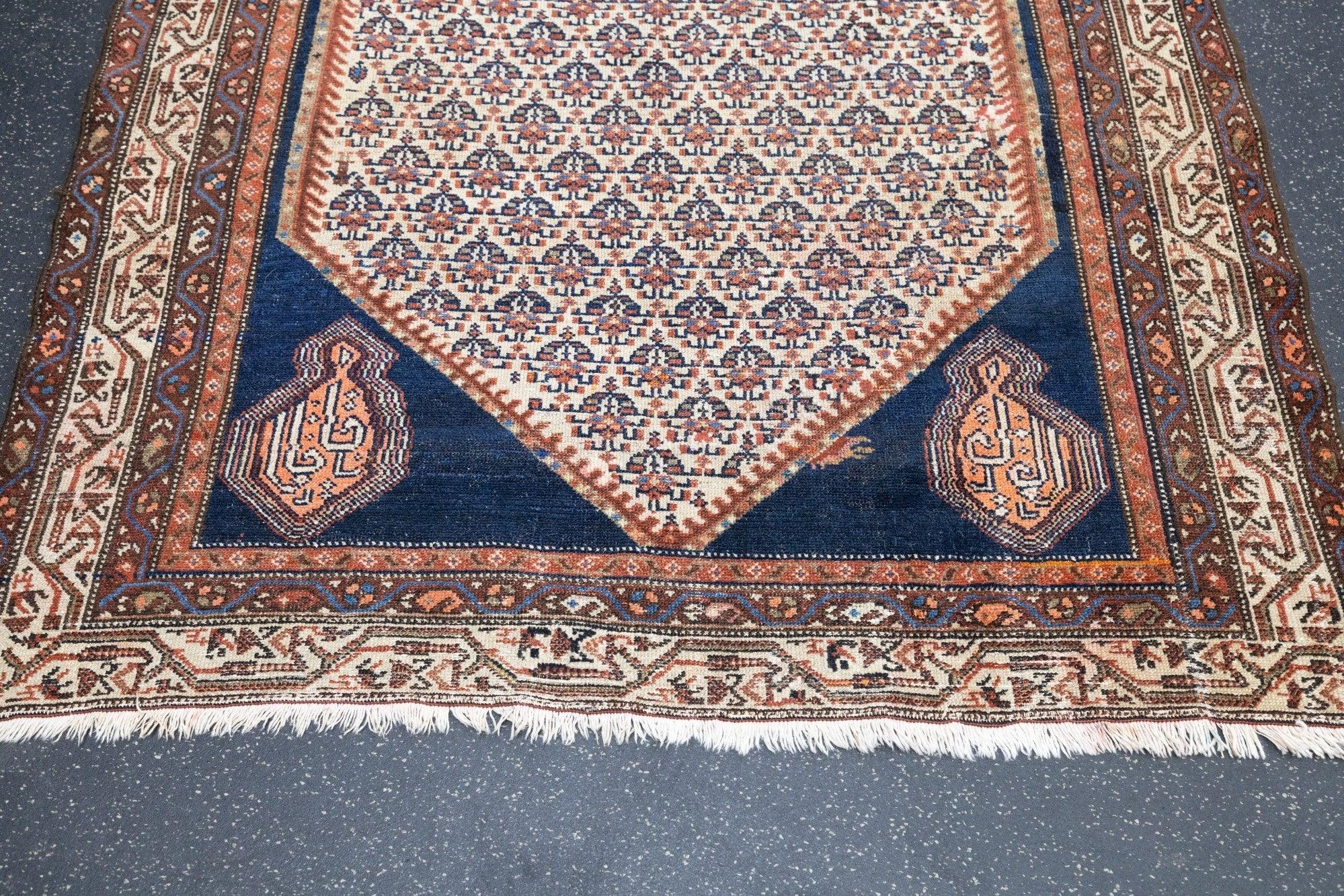 Noué à la main Tapis Malayer ancien 4'3'' x 6'0