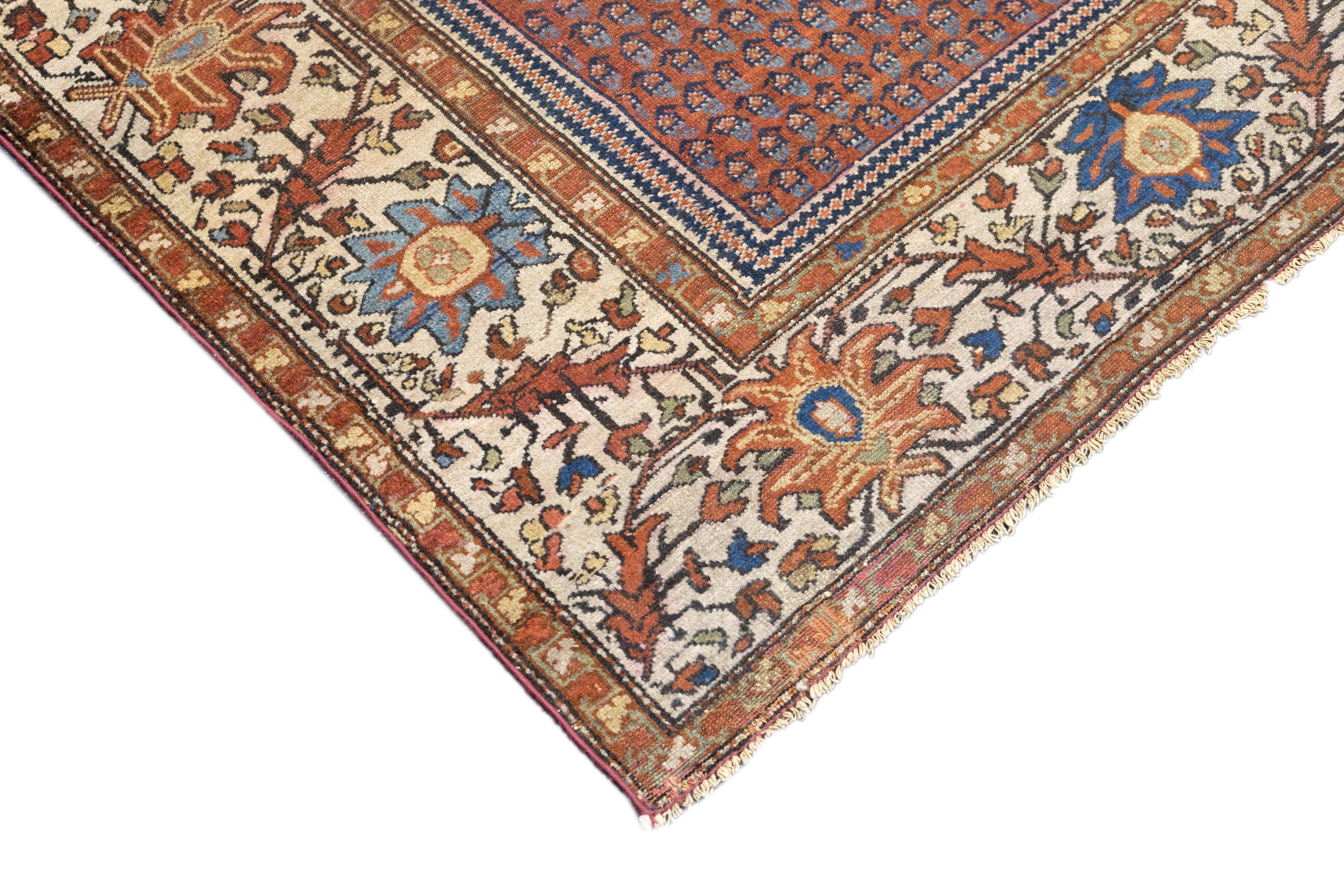 Persian Antique Malayer Rug 4'3'' x 6'3'' For Sale