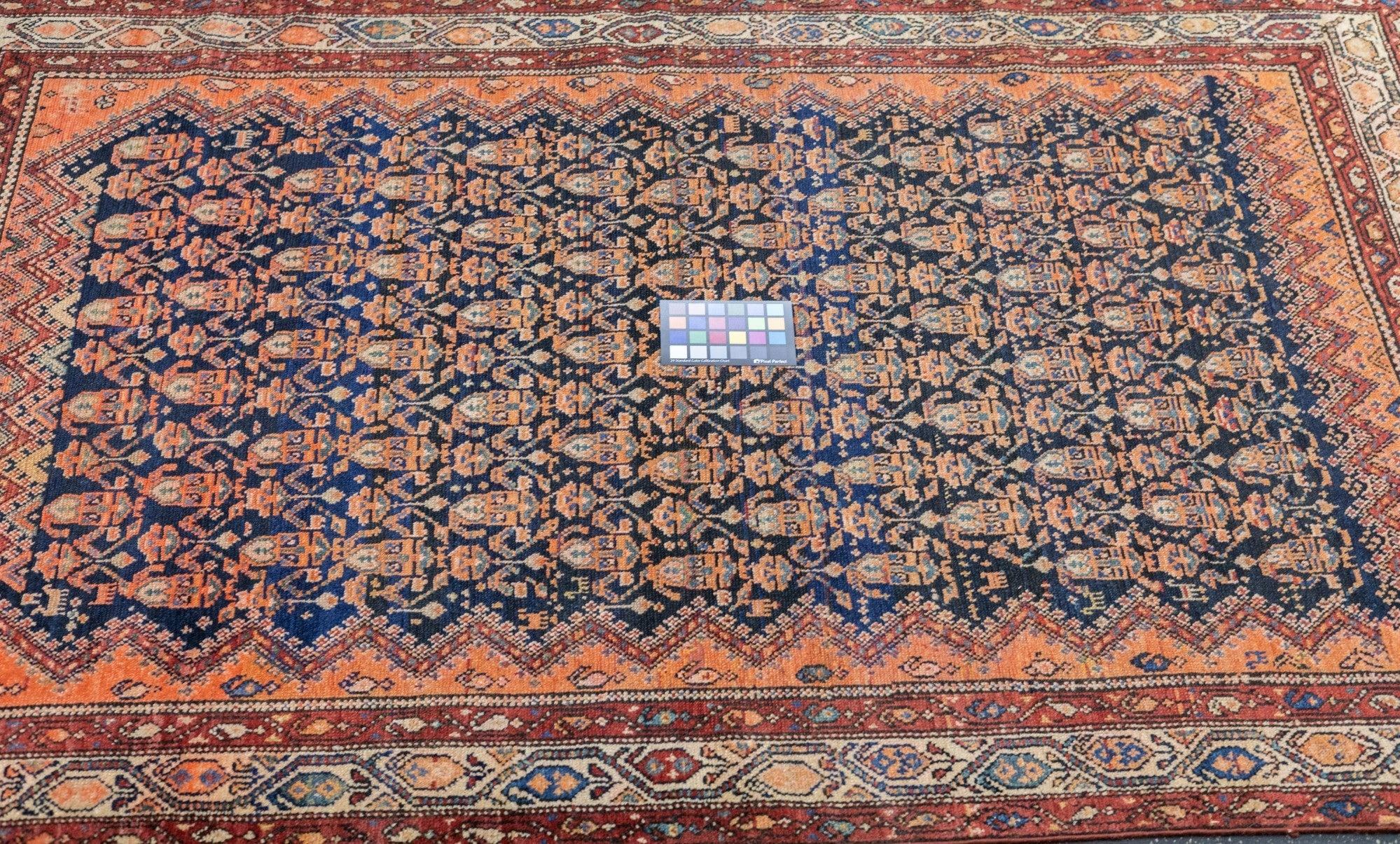 19th Century Antique Malayer Rug 4'3'' x 6'8'' For Sale